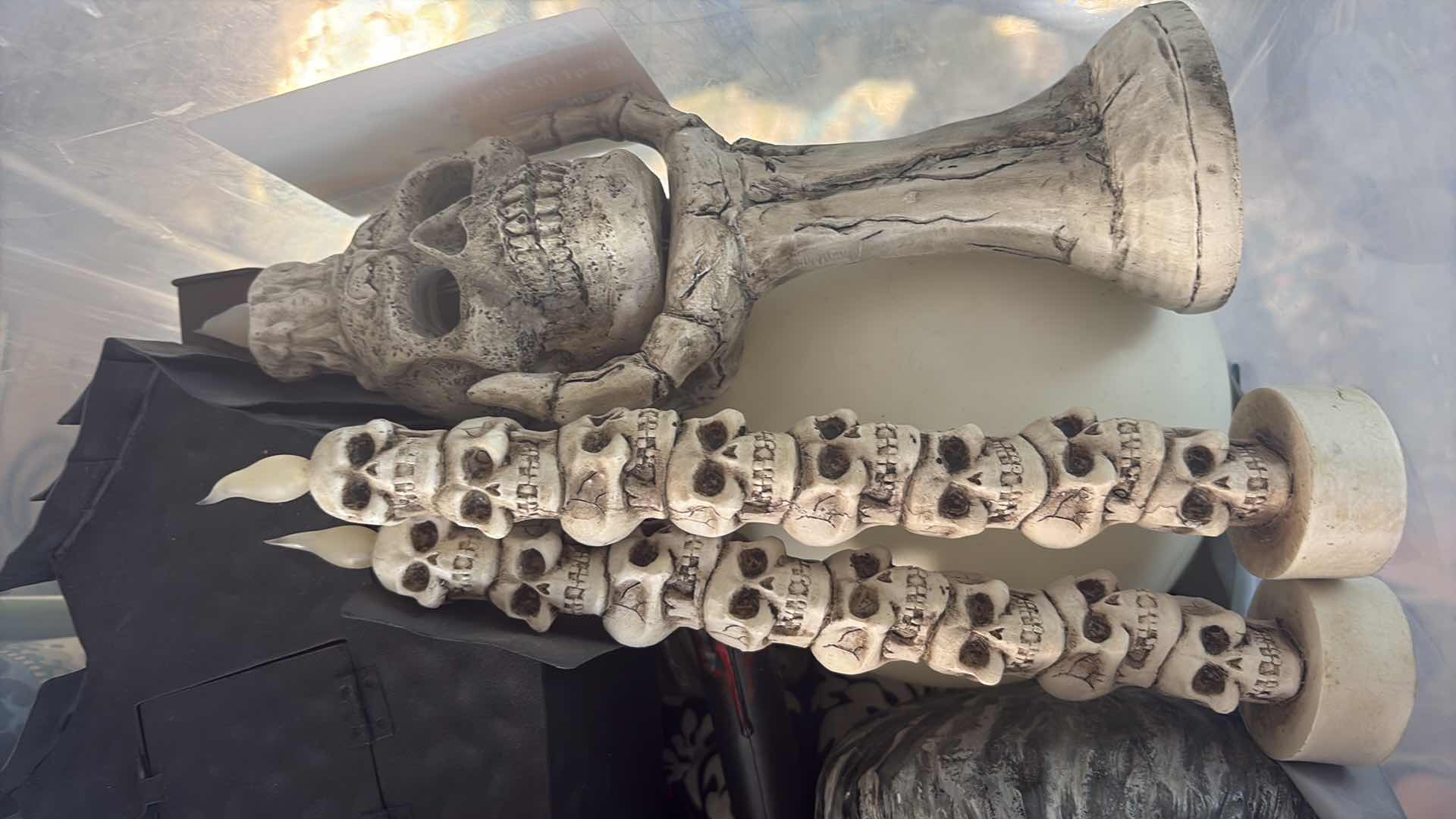 Photo 1 of CONTENTS OF TOTE - HALLOWEEN DECORATIONS