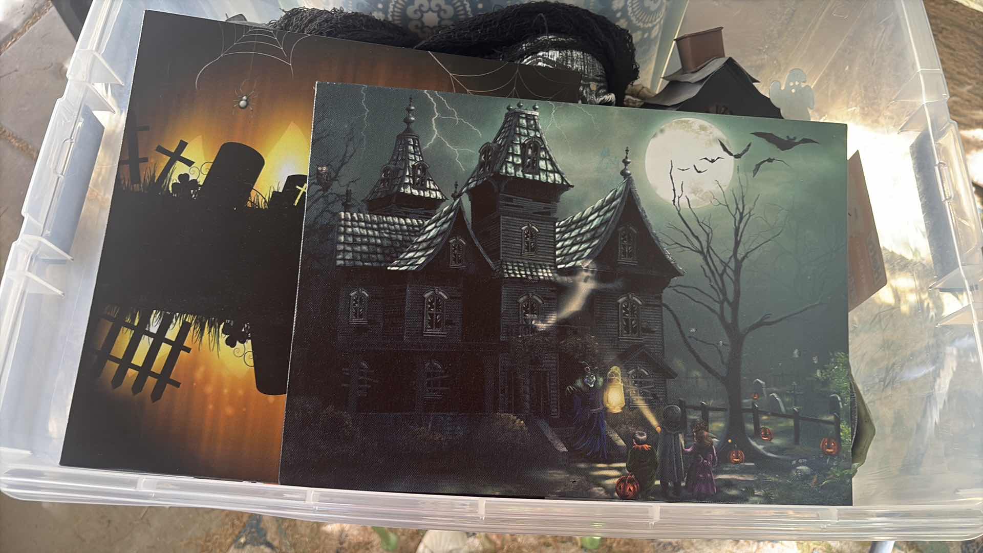 Photo 1 of CONTENTS OF TOTE - HALLOWEEN DECORATIONS