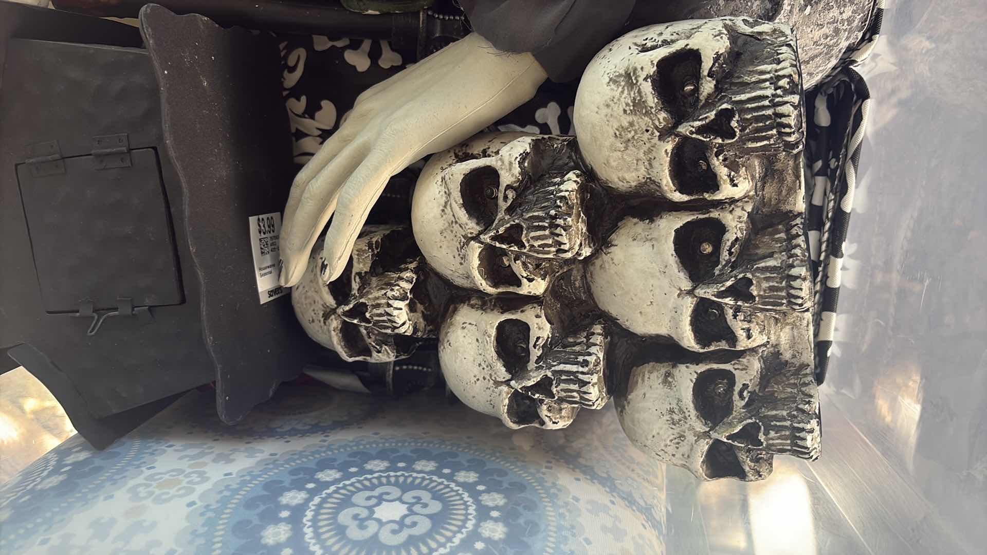 Photo 1 of CONTENTS OF TOTE - HALLOWEEN DECORATIONS