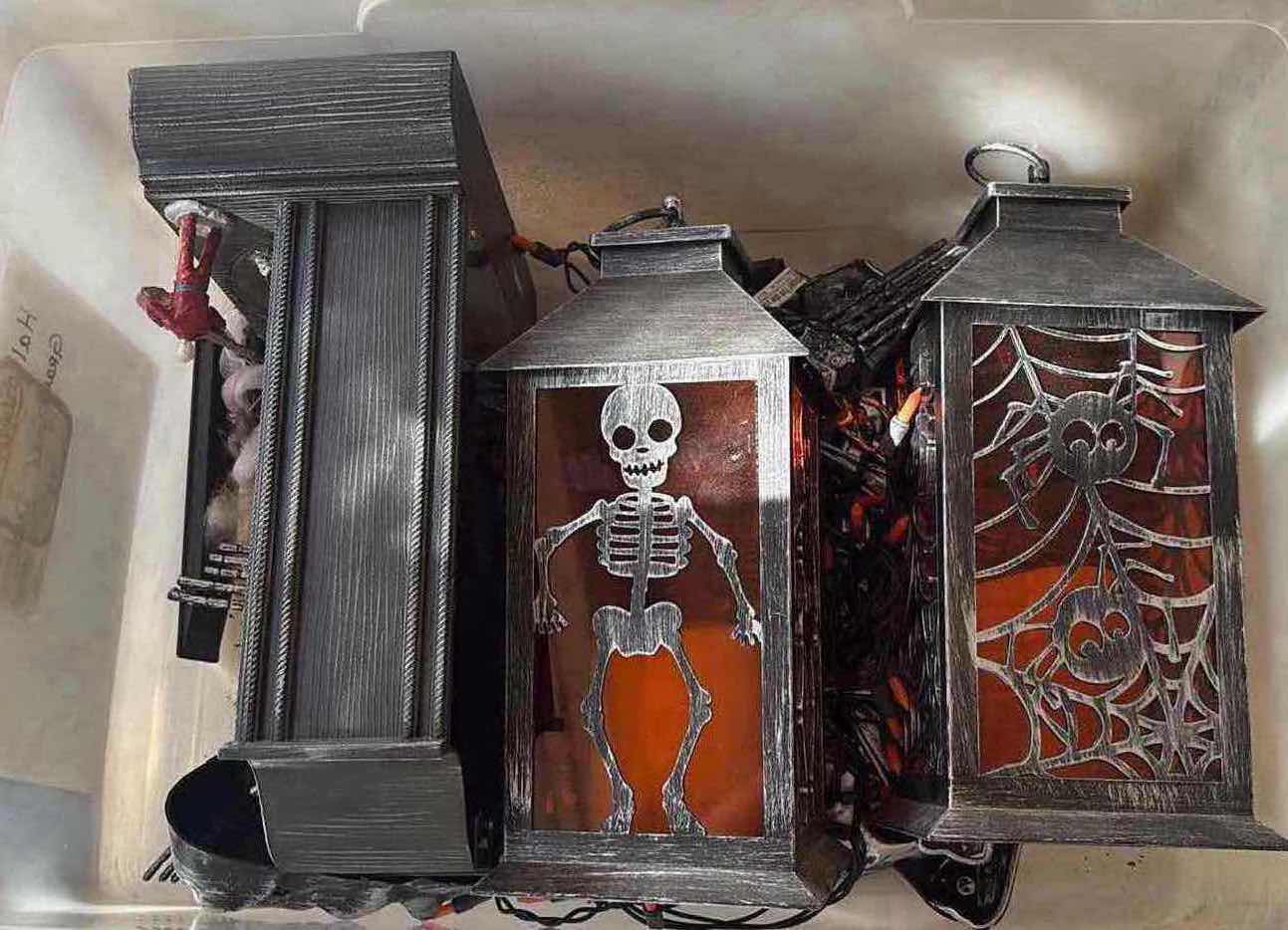 Photo 1 of CONTENTS OF TOTE HALLOWEEN DECORATIONS