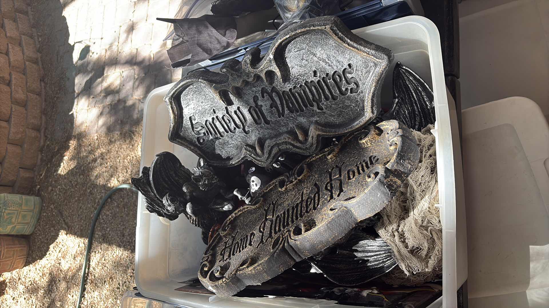 Photo 1 of CONTENTS OF TOTE HALLOWEEN DECORATIONS