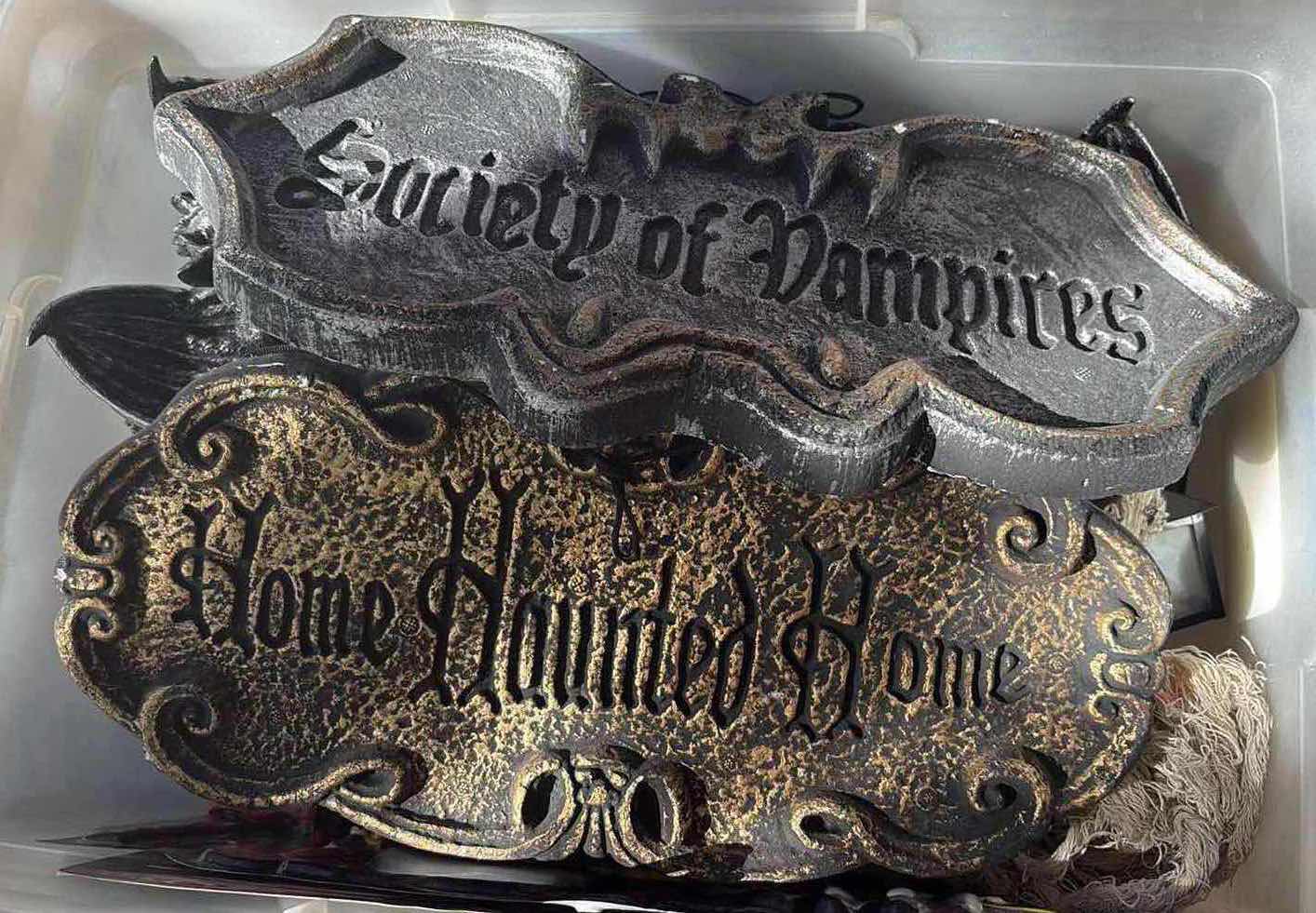 Photo 1 of CONTENTS OF TOTE HALLOWEEN DECORATIONS