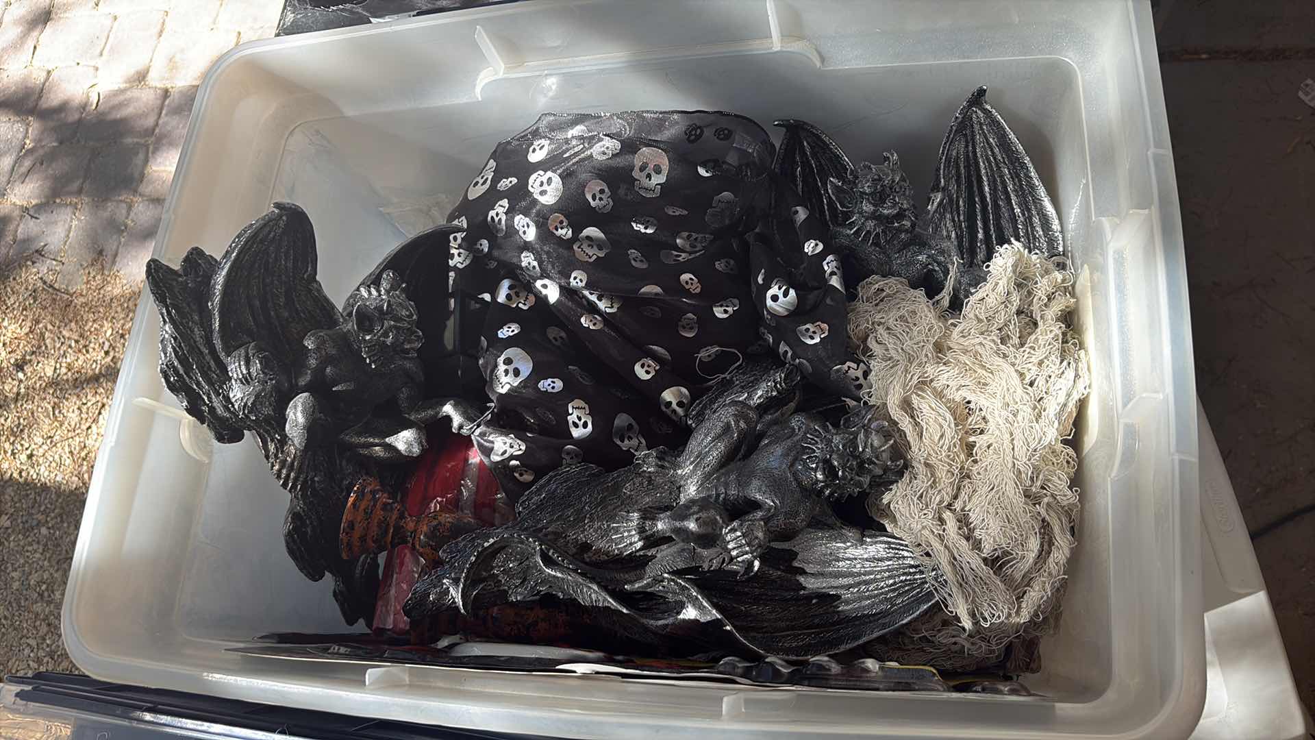 Photo 1 of CONTENTS OF TOTE HALLOWEEN DECORATIONS