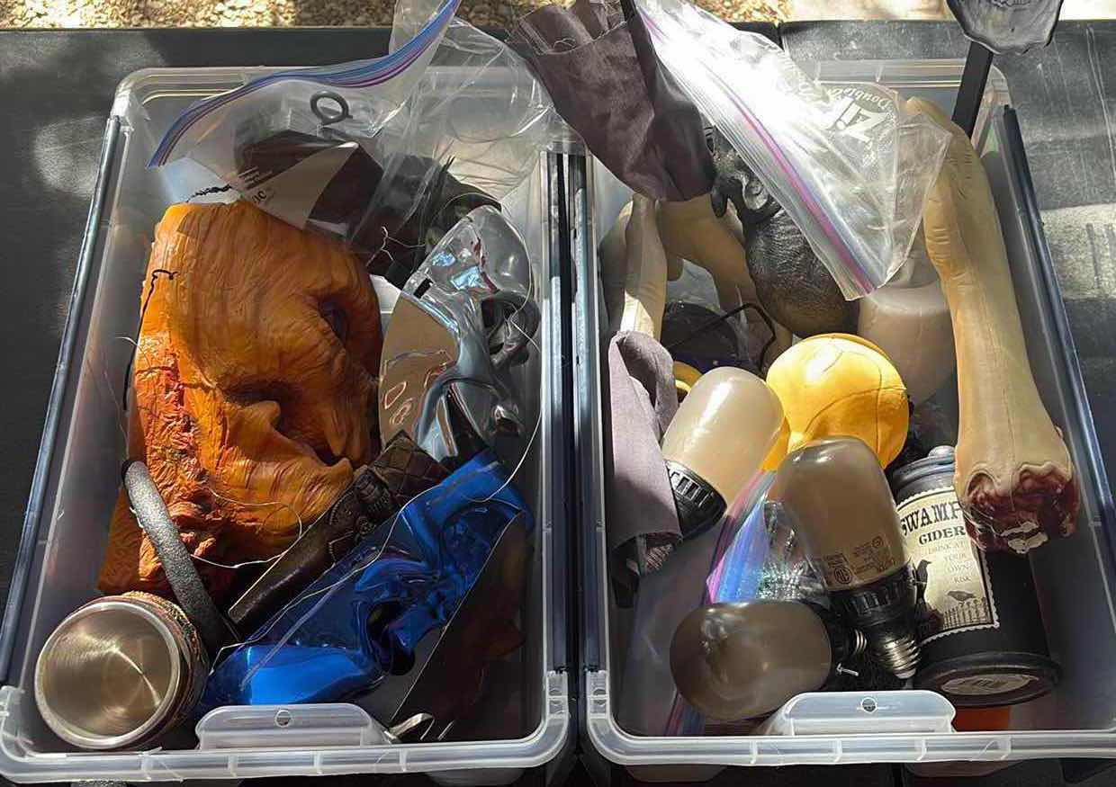 Photo 1 of CONTENTS OF TOTE HALLOWEEN DECORATIONS