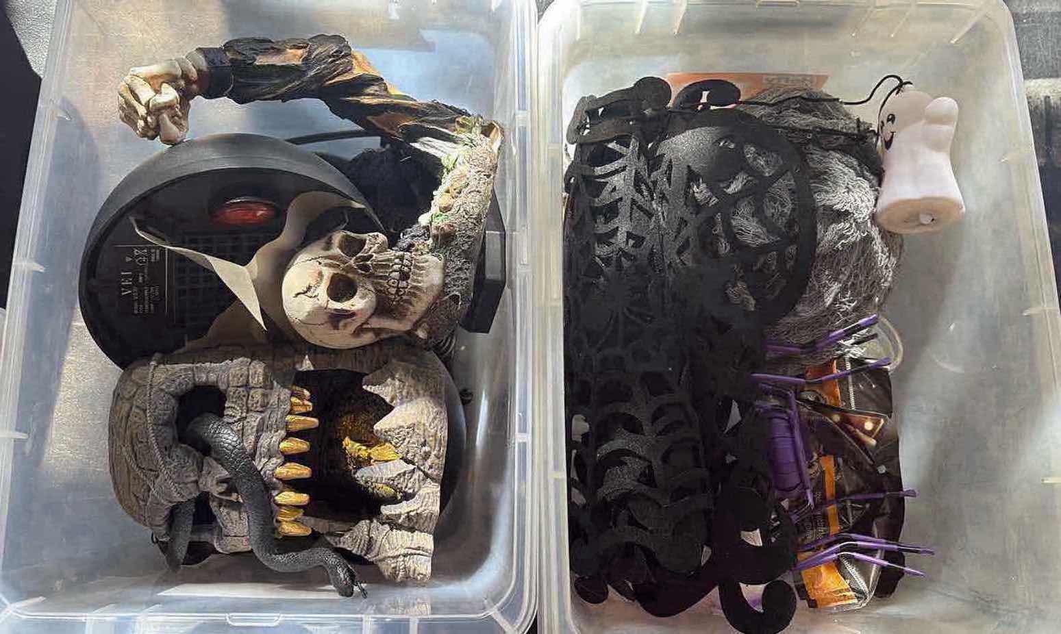 Photo 1 of CONTENTS OF TOTE HALLOWEEN DECORATIONS