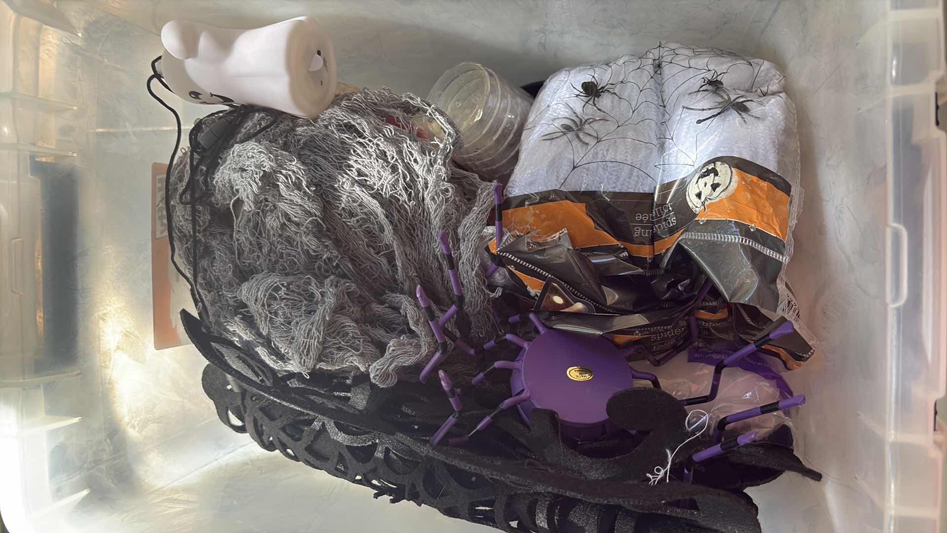 Photo 1 of CONTENTS OF TOTE HALLOWEEN DECORATIONS