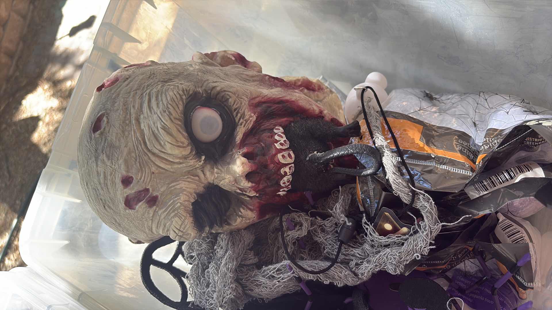 Photo 1 of CONTENTS OF TOTE HALLOWEEN DECORATIONS