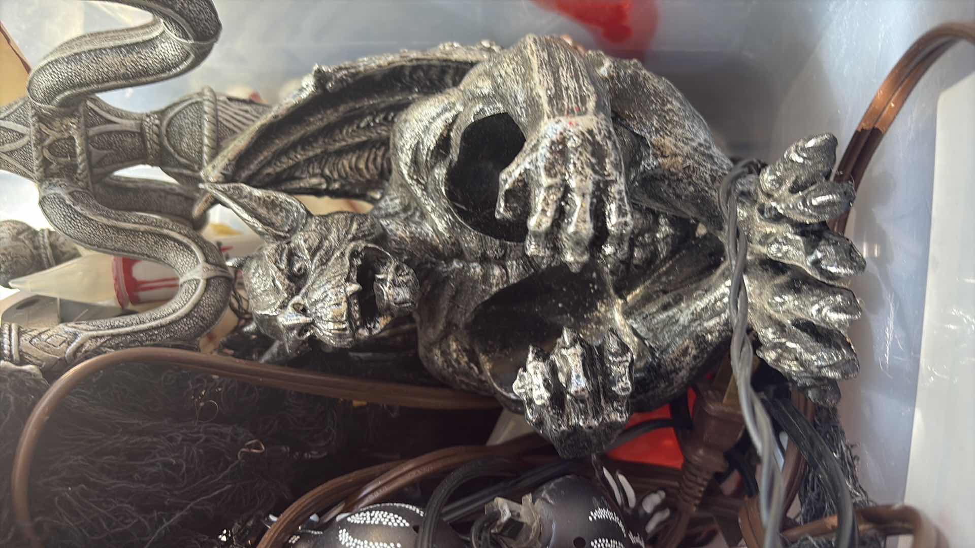 Photo 1 of CONTENTS OF TOTE HALLOWEEN DECORATIONS