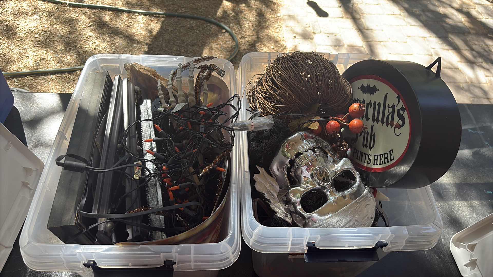 Photo 1 of CONTENTS OF TOTE HALLOWEEN DECORATIONS