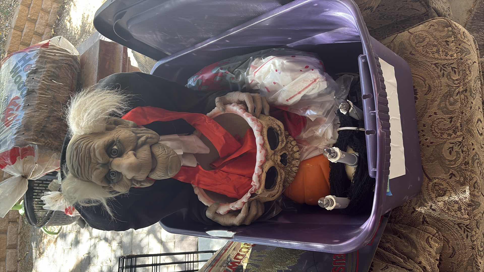 Photo 1 of CONTENTS OF TOTE HALLOWEEN DECORATIONS