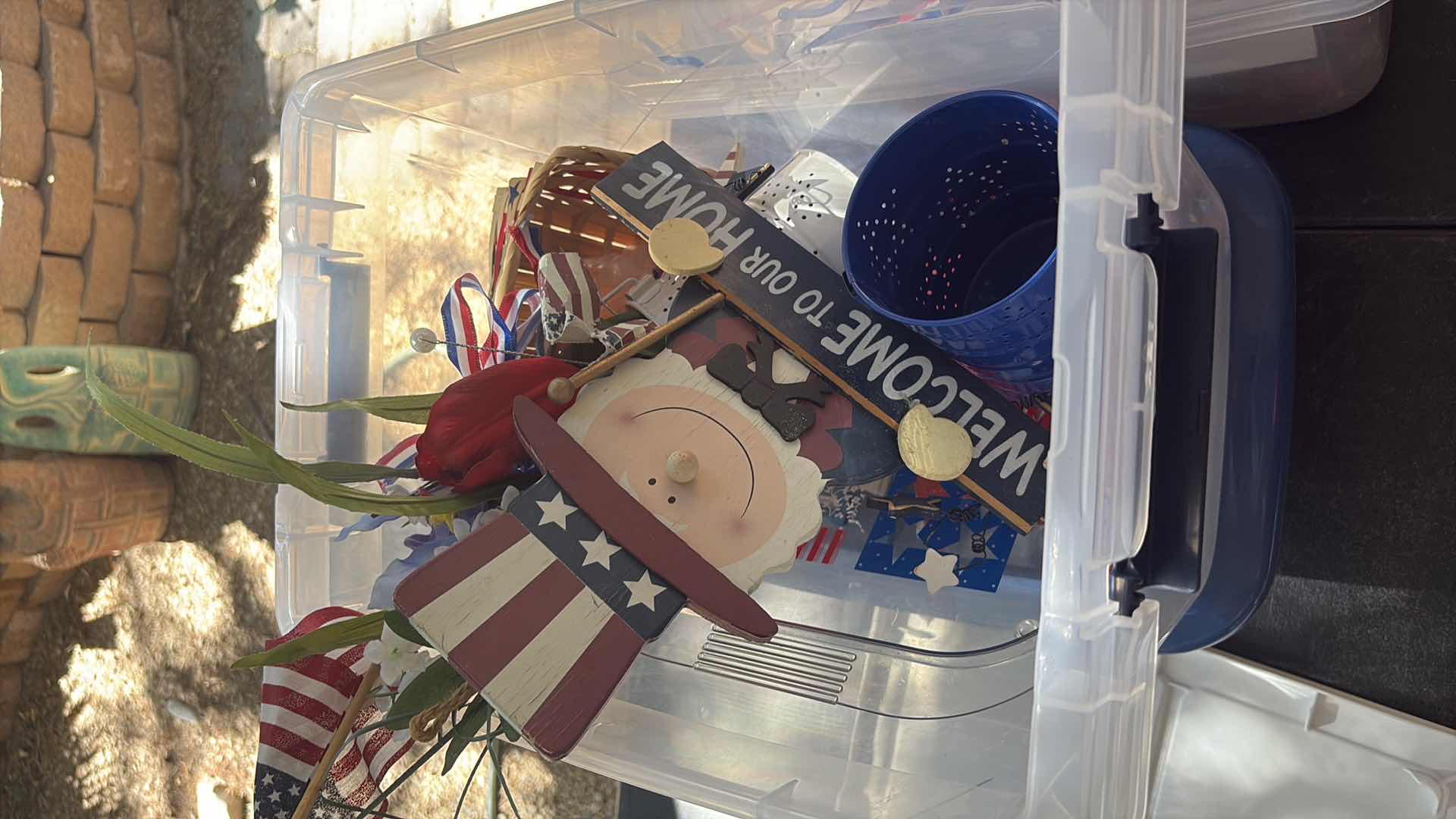 Photo 1 of CONTENTS OF TOTE FOURTH OF JULY  DECORATIONS