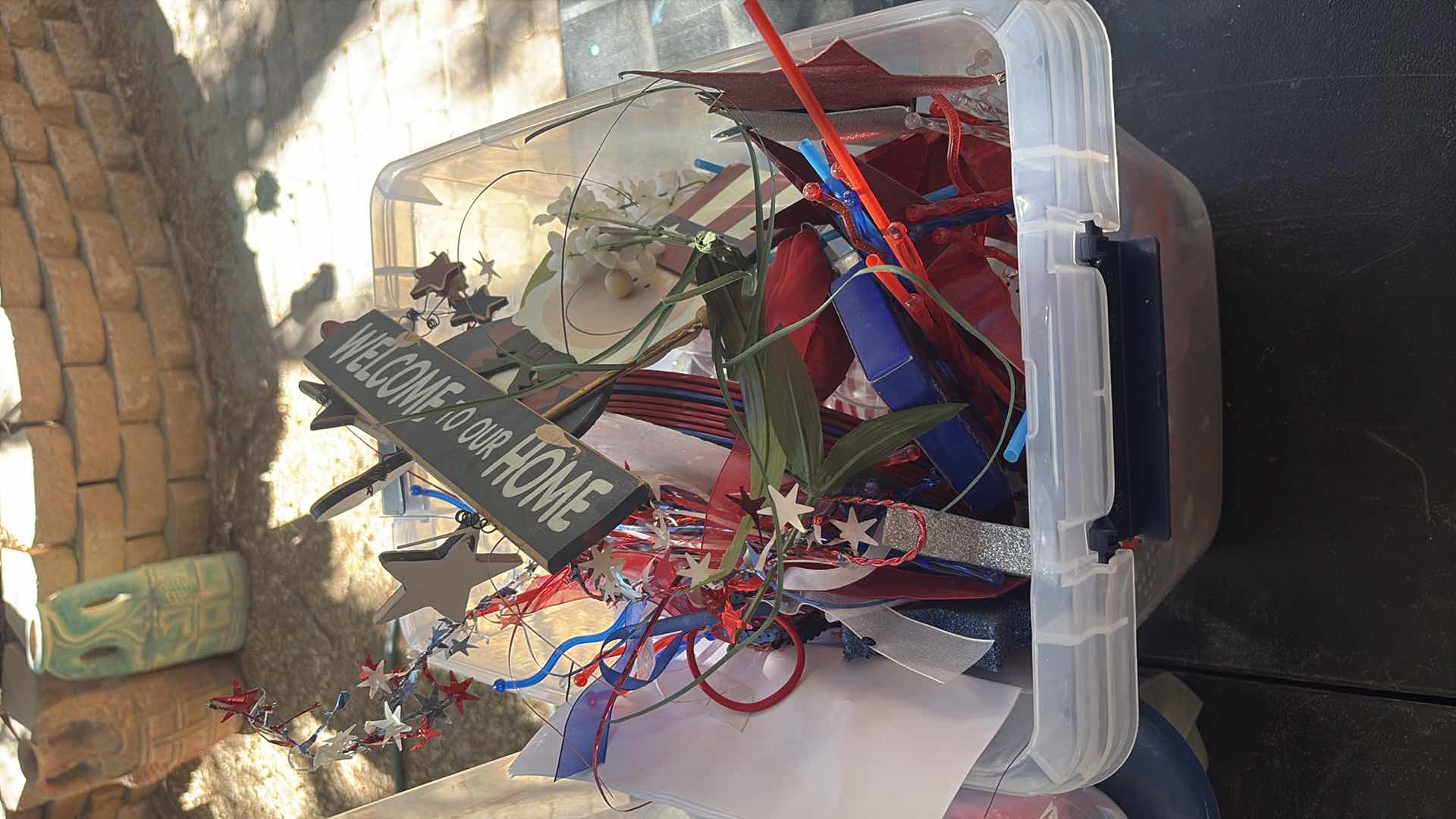 Photo 1 of CONTENTS OF TOTE FOURTH OF JULY  DECORATIONS