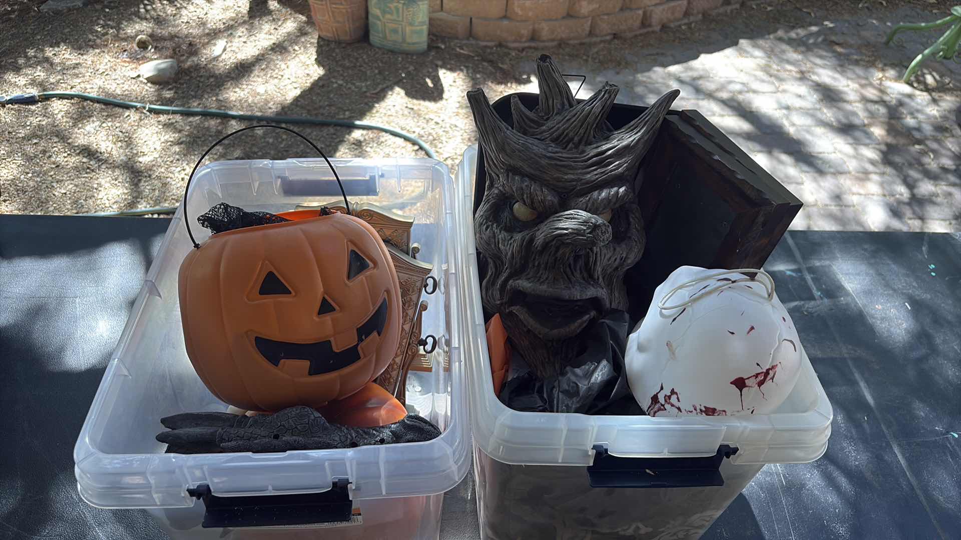 Photo 1 of CONTENTS OF TOTE HALLOWEEN DECORATIONS