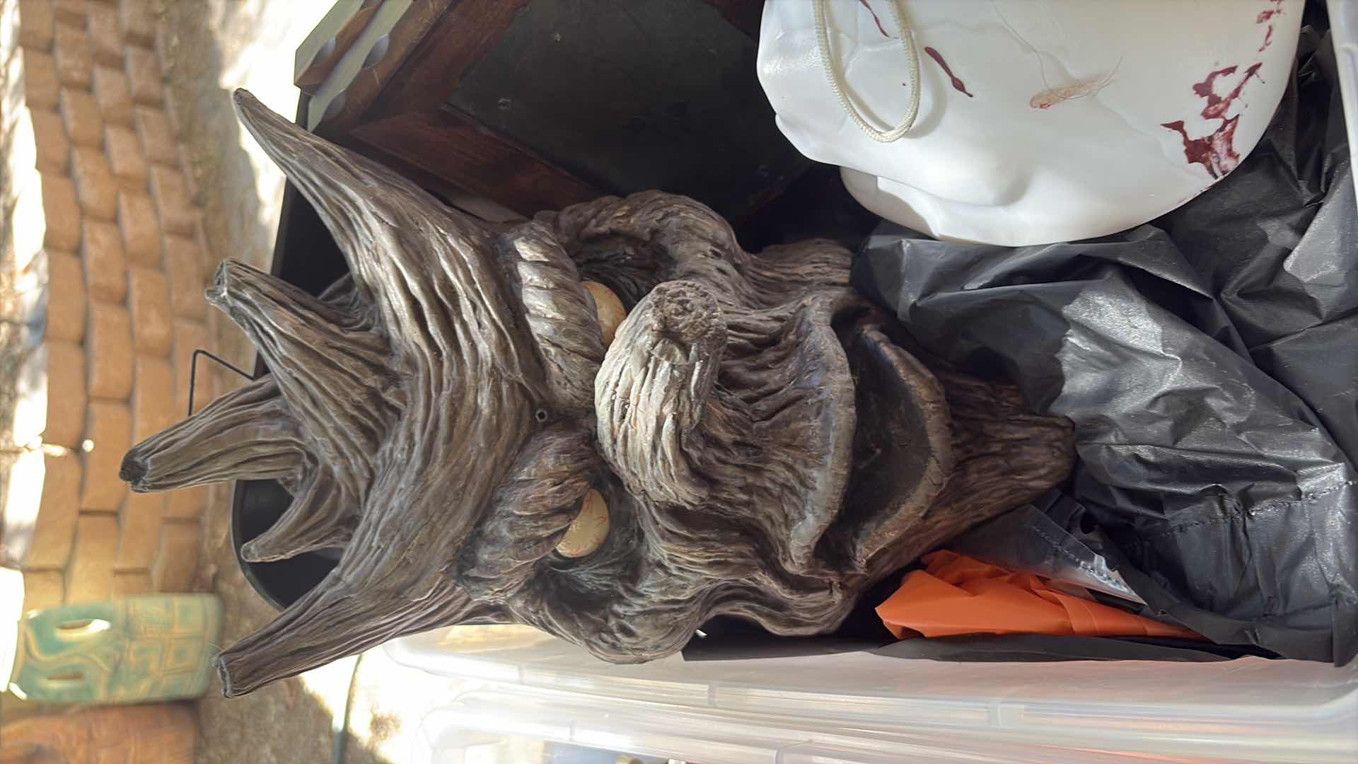 Photo 1 of CONTENTS OF TOTE HALLOWEEN DECORATIONS