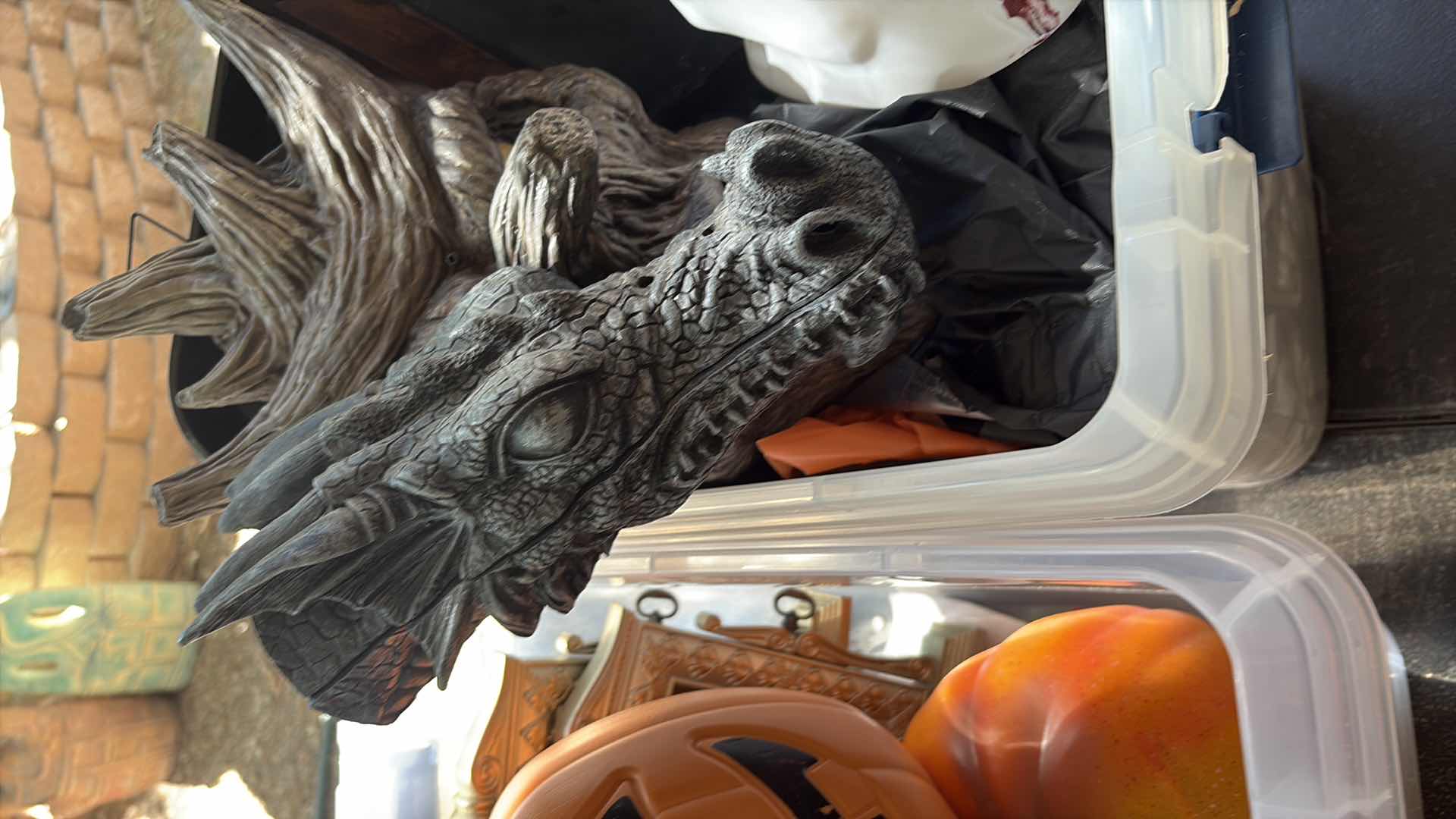 Photo 1 of CONTENTS OF TOTE HALLOWEEN DECORATIONS