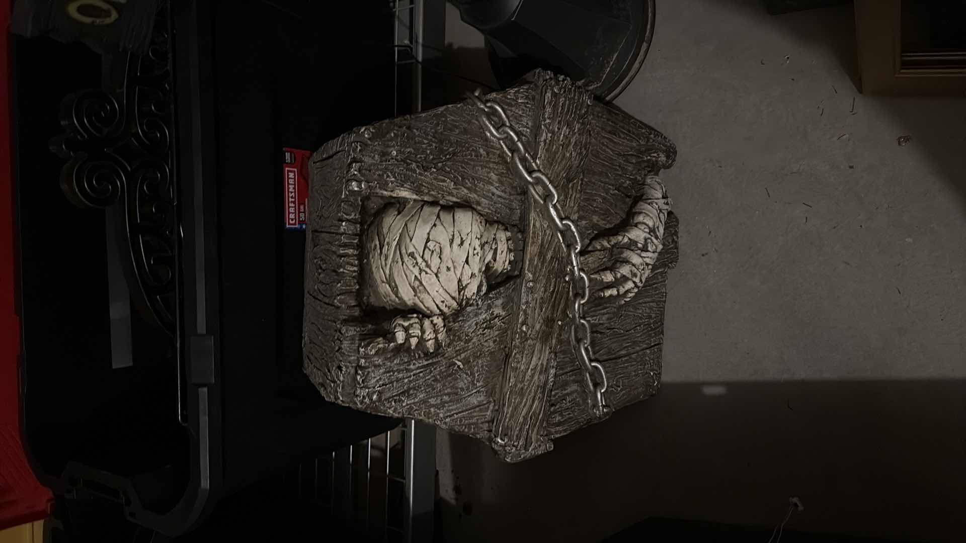 Photo 1 of MUMMY COFFIN YARD DECORATION 23”X18”X25”