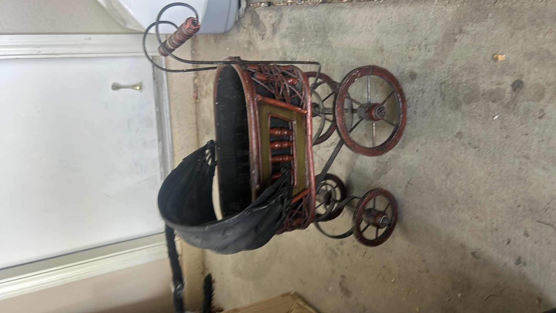 Photo 1 of HALLOWEEN DECORATIONS -TOTE WITH 2 LIFE SIZE SKELETONS, BALL AND CHAIN, GLASS BOTTLE SKELETON AND BABY BUGGY