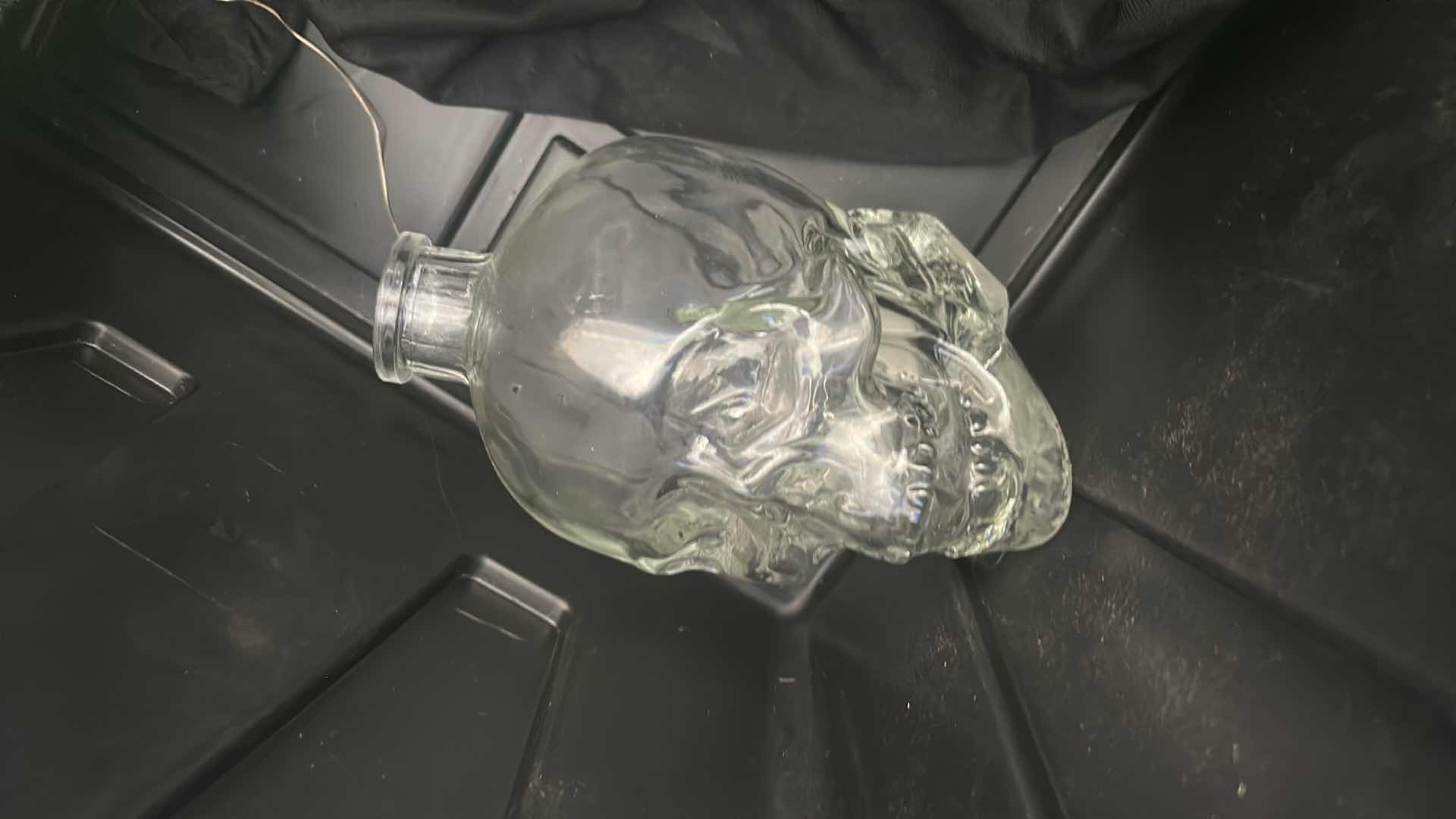 Photo 1 of HALLOWEEN DECORATIONS -TOTE WITH 2 LIFE SIZE SKELETONS, BALL AND CHAIN, GLASS BOTTLE SKELETON AND BABY BUGGY