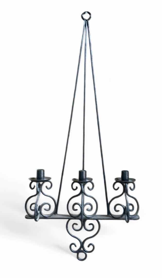 Photo 1 of 2 MATCHING METAL WALL SCONCE CANDLE HOLDERS 16” x 35”