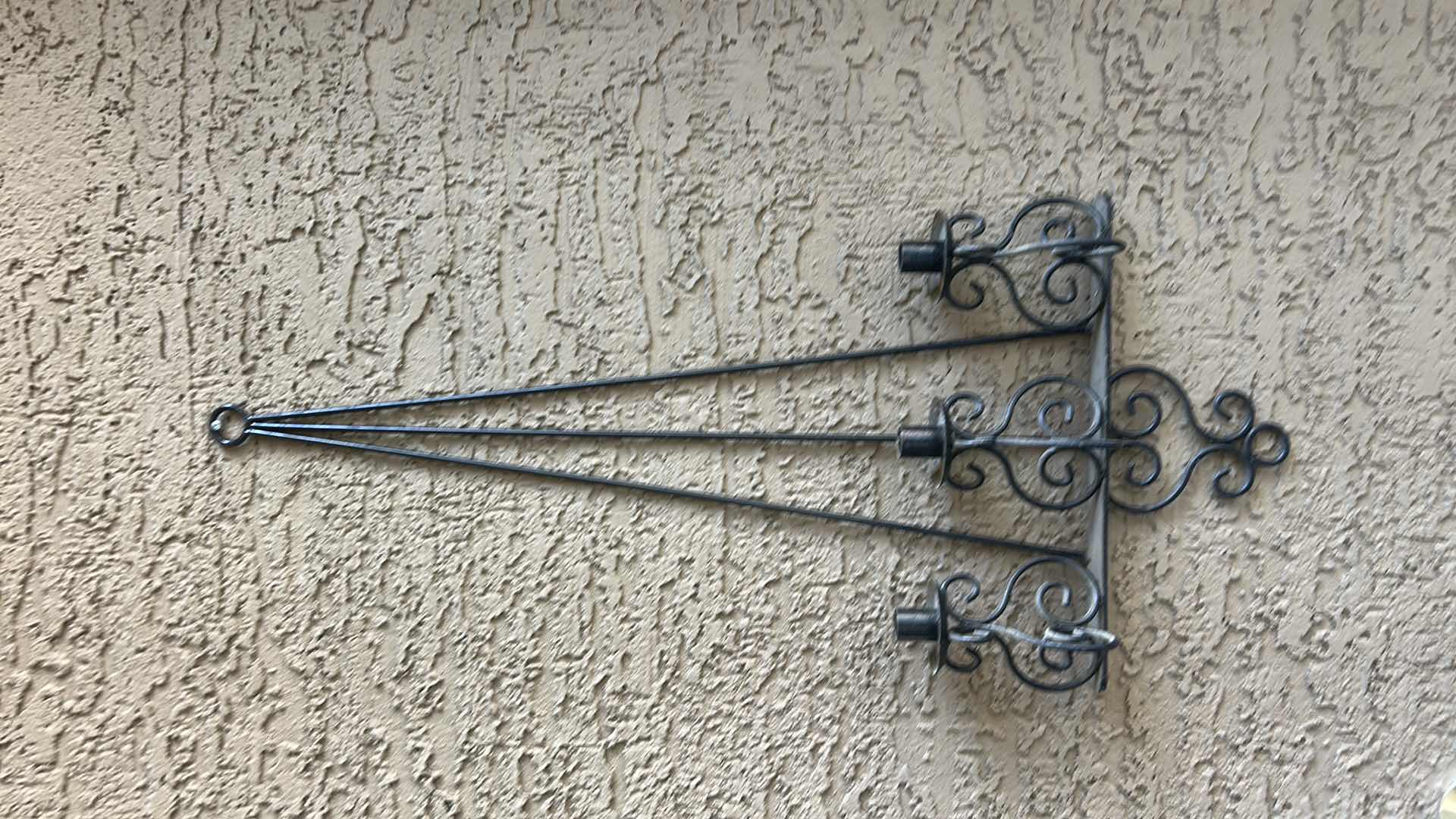 Photo 1 of 2 MATCHING METAL WALL SCONCE CANDLE HOLDERS 16” x 35”