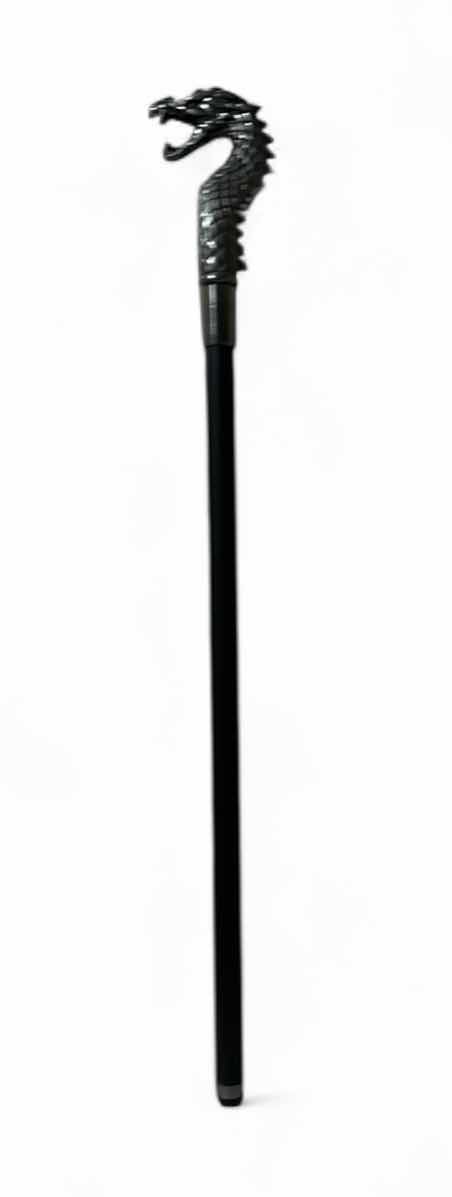 Photo 1 of REPLICA OF LUCIUS MALFOY’S WALKING STICK FROM THE HARRY POTTER SERIES, MADE OF METAL & WOOD  H35”