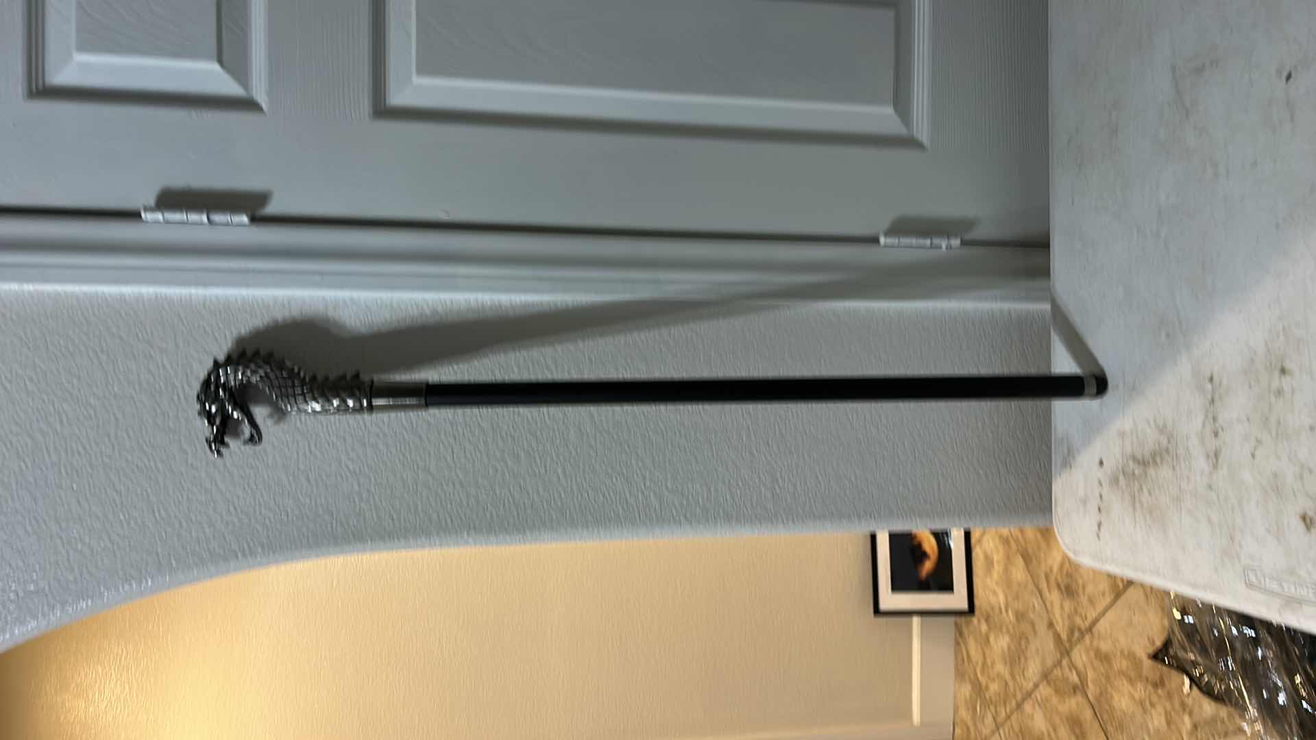 Photo 1 of REPLICA OF LUCIUS MALFOY’S WALKING STICK FROM THE HARRY POTTER SERIES, MADE OF METAL & WOOD  H35”