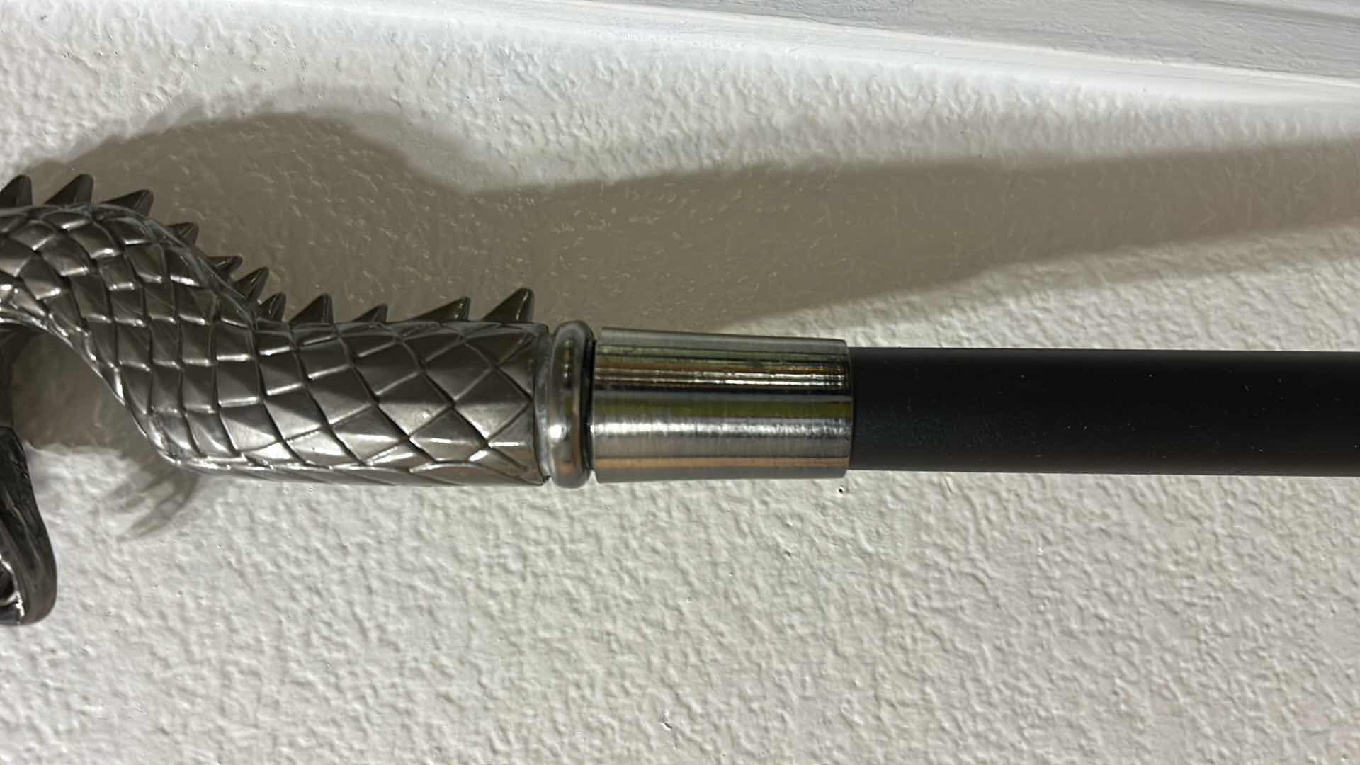 Photo 1 of REPLICA OF LUCIUS MALFOY’S WALKING STICK FROM THE HARRY POTTER SERIES, MADE OF METAL & WOOD  H35”