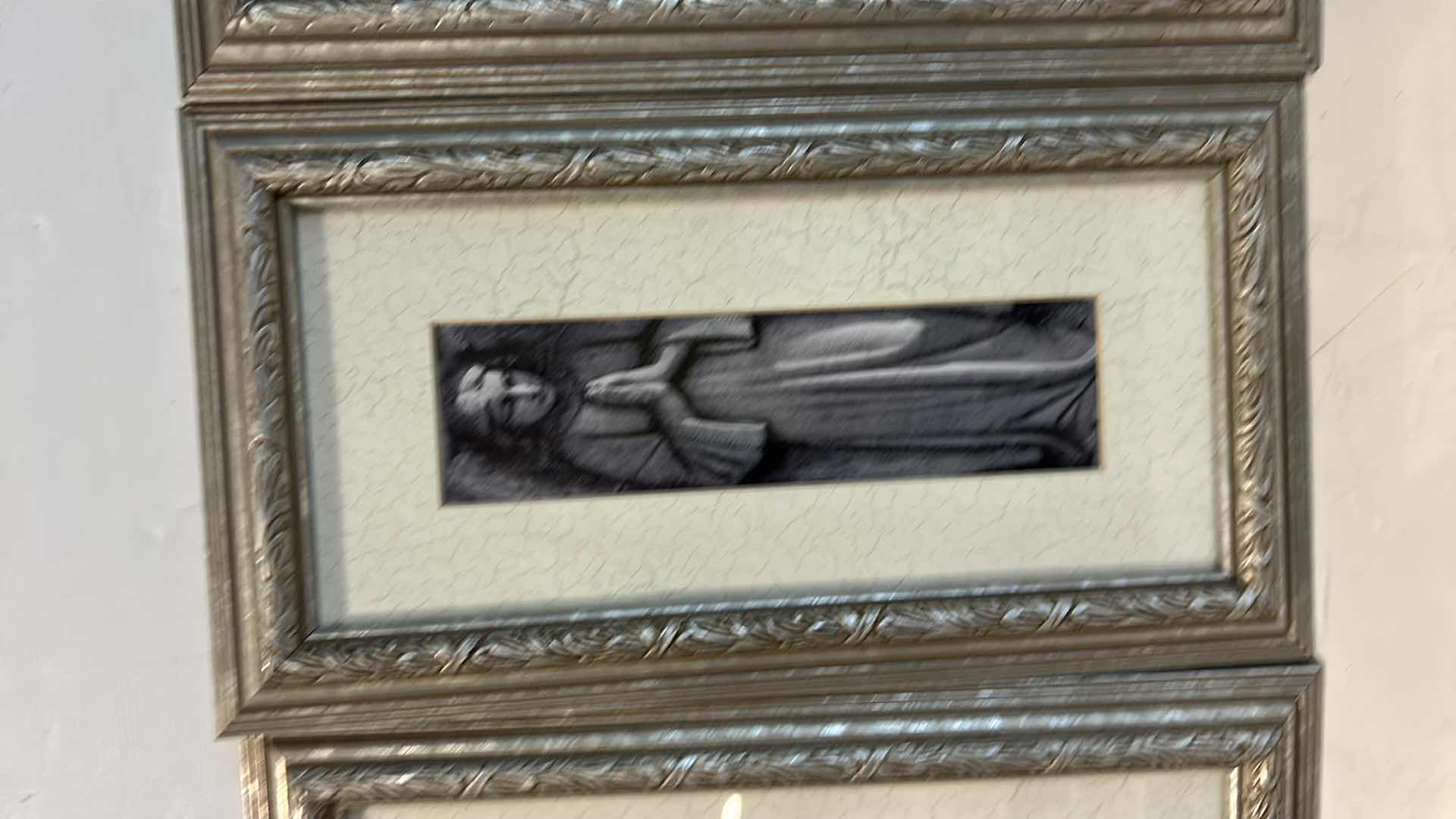 Photo 1 of 3 FRAMED ANGEL PRINT ARTWORK 8 1/2” x H 15 1/4” & HANDMADE WOOD ANGEL