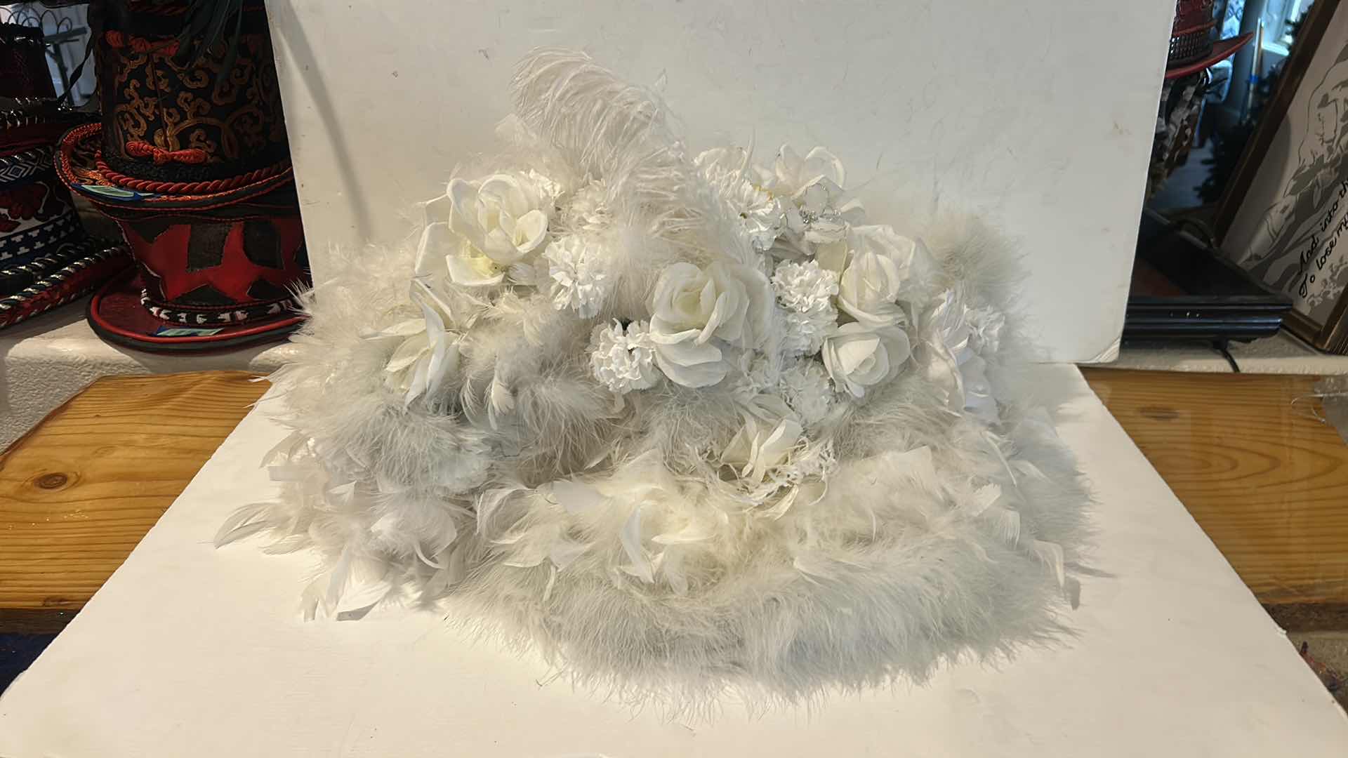 Photo 2 of HALLOWEEN- CUSTOM MADE WHITE WITCHES HAT