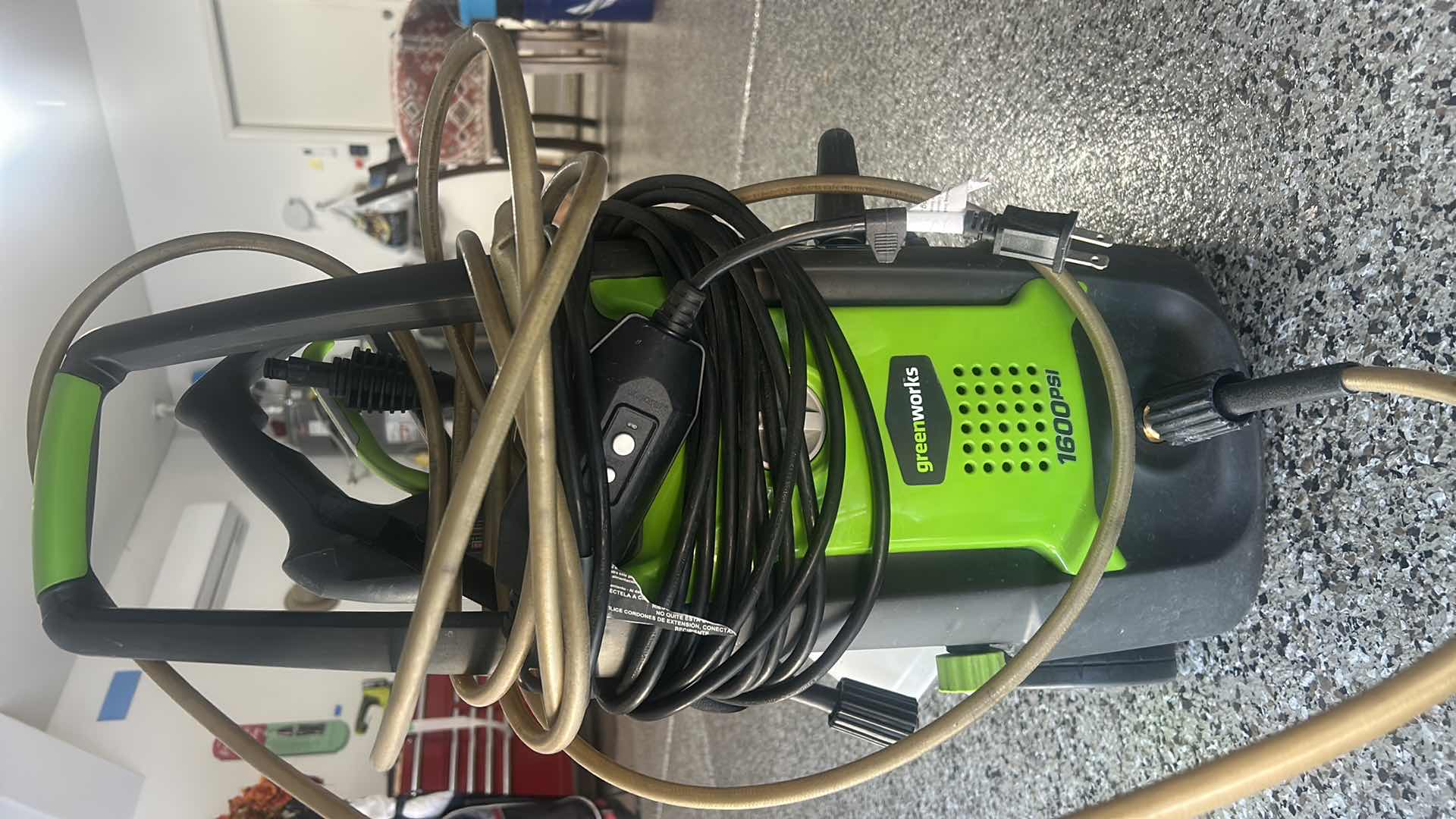 Photo 1 of GREENWORKS PRESSURE WASHER AND ATTACHMENT