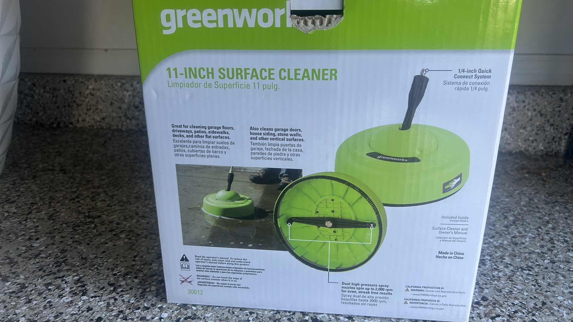 Photo 1 of GREENWORKS PRESSURE WASHER AND ATTACHMENT