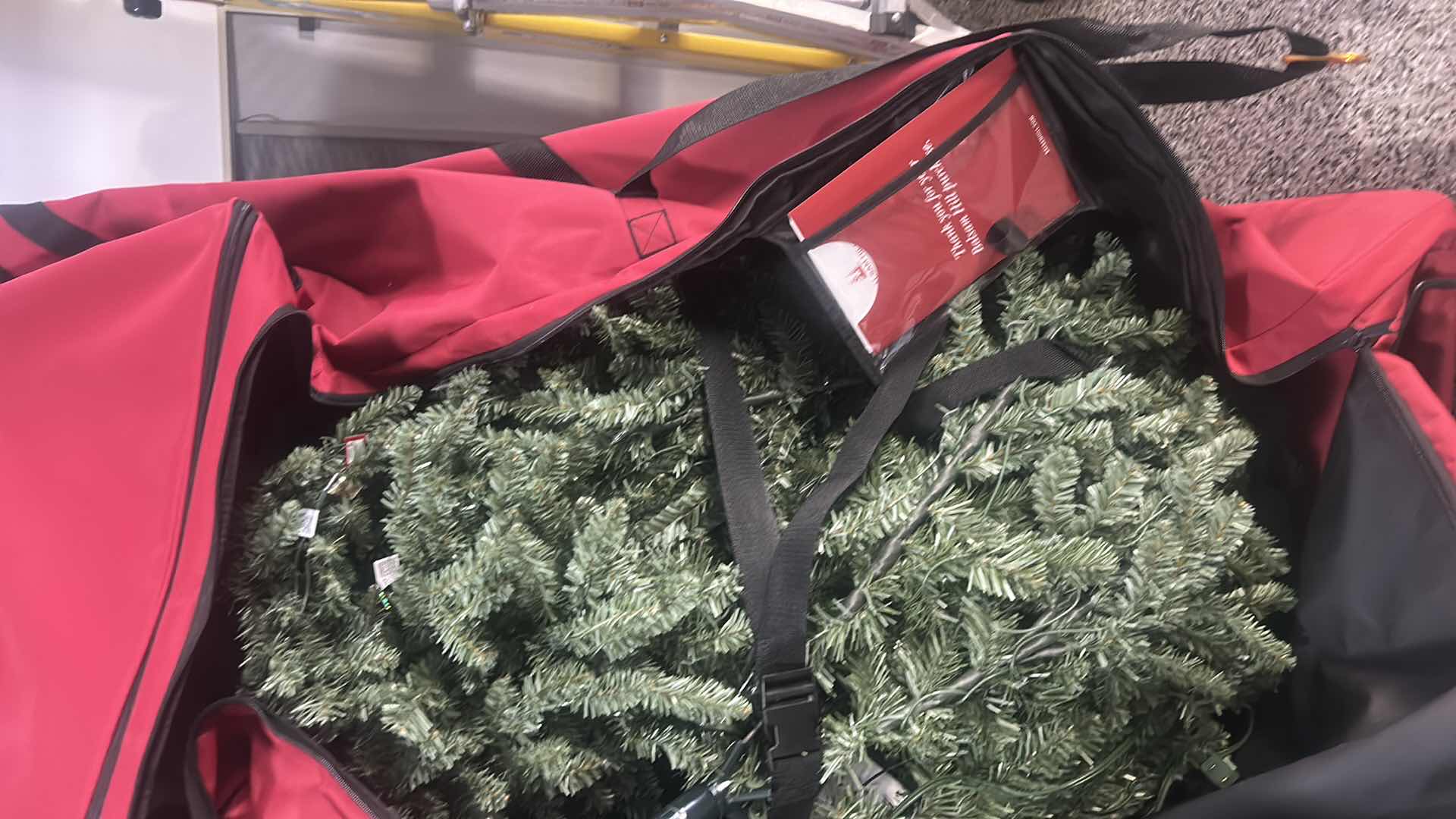 Photo 1 of BALSAM HILL CHRISTMAS TREE IN WHEELED CARRYING CASE