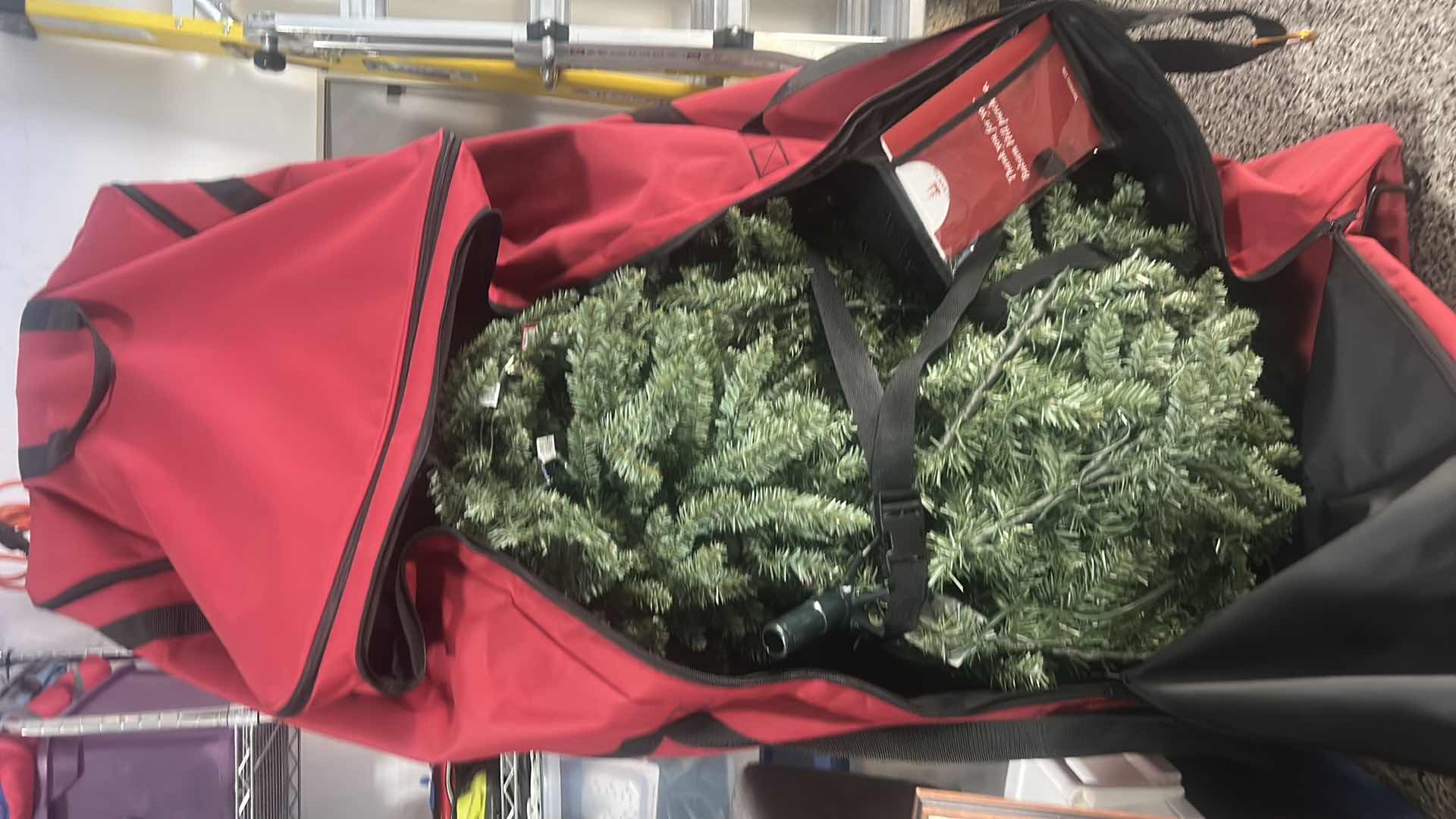 Photo 1 of BALSAM HILL CHRISTMAS TREE IN WHEELED CARRYING CASE