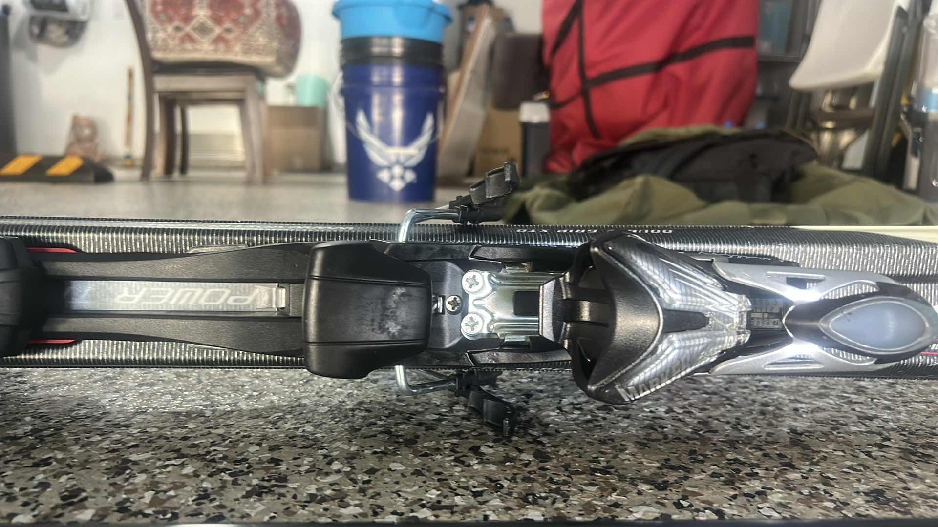 Photo 1 of UNLIMITED AC30 VOELKL DOUBLE GRIP SKI BINDINGS AND POLES