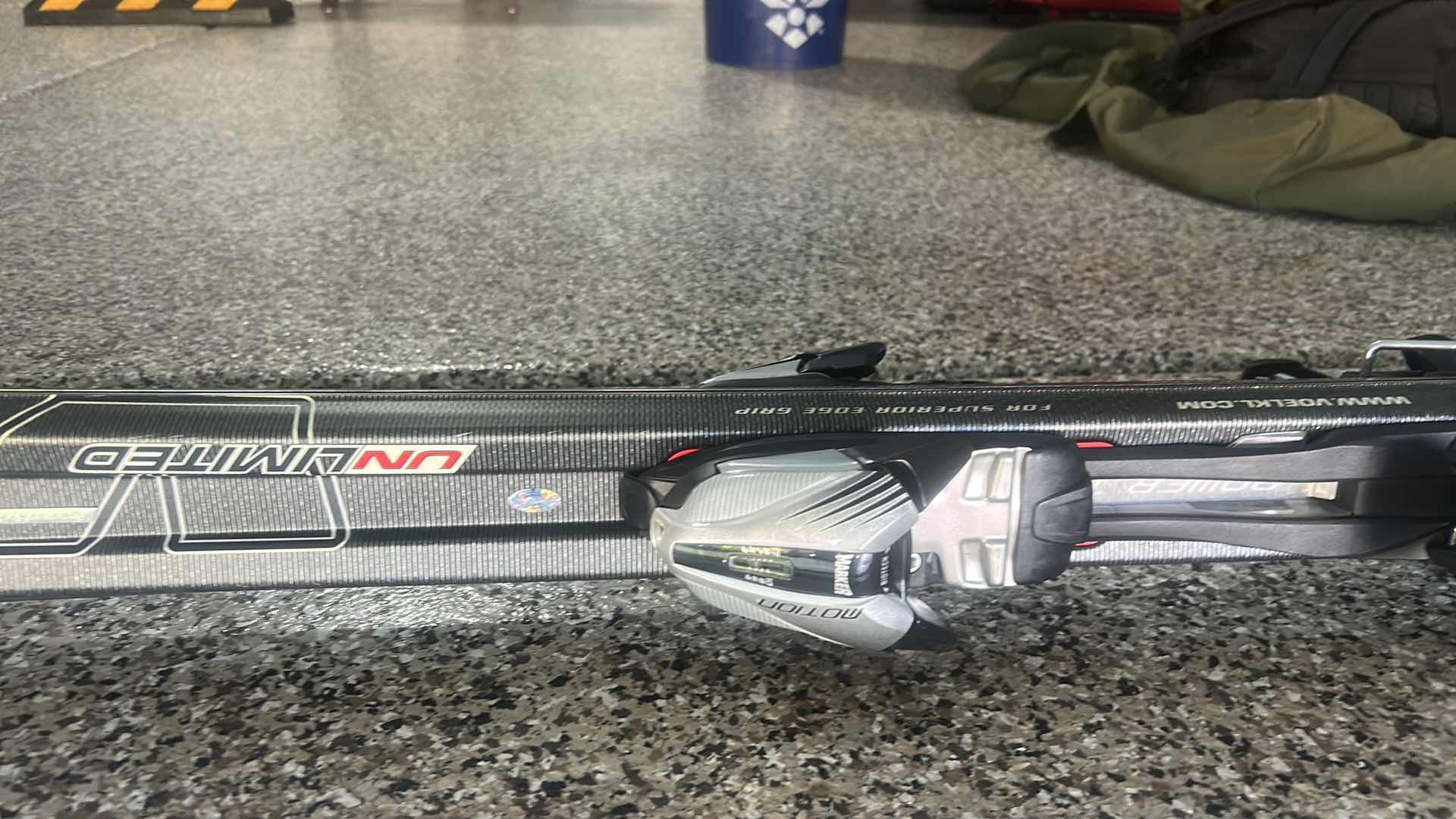 Photo 1 of UNLIMITED AC30 VOELKL DOUBLE GRIP SKI BINDINGS AND POLES