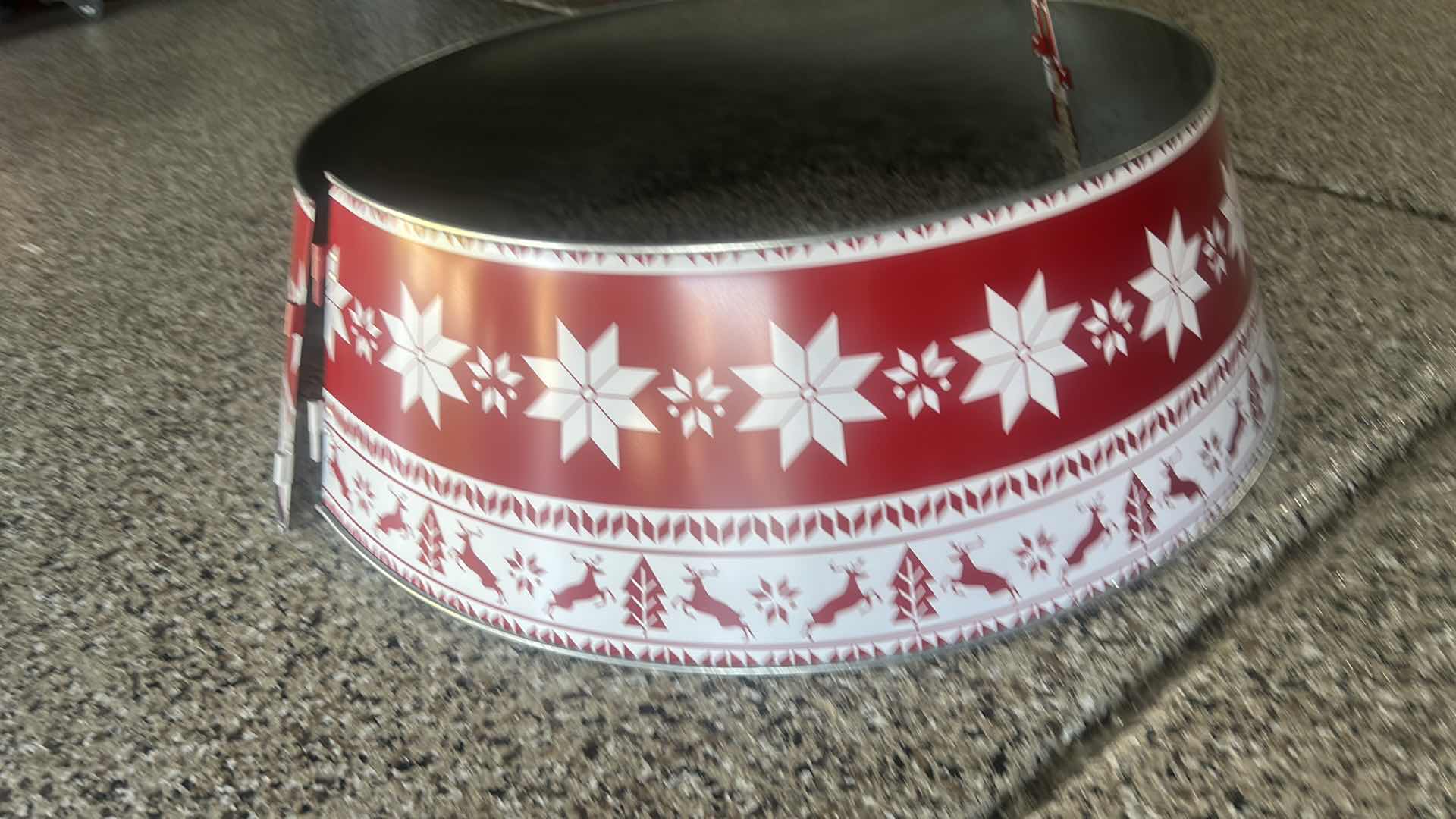 Photo 1 of TIN CHRISTMAS TREE SURROUND (21” OPENING, H8”)