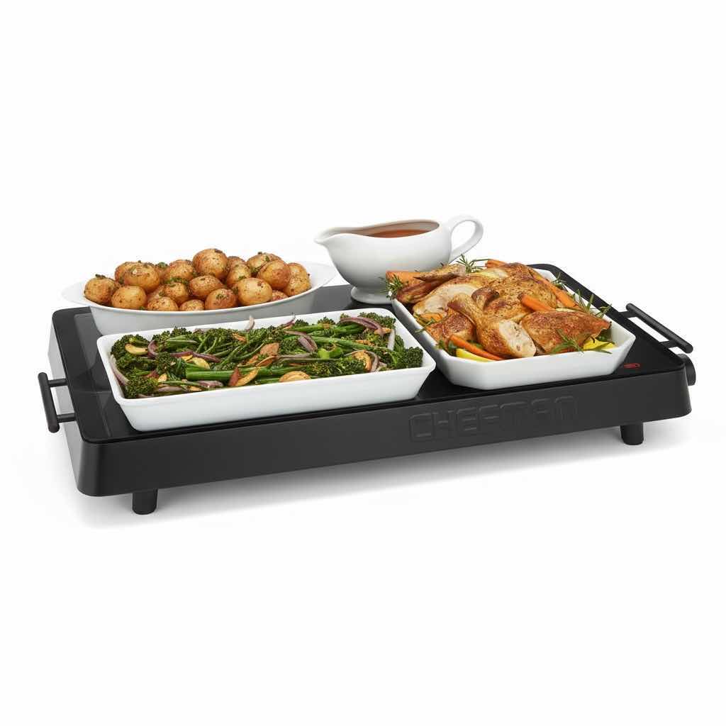 Photo 1 of CHEFMAN FAMILY SIZED GLASS TOP WARMING TRAY