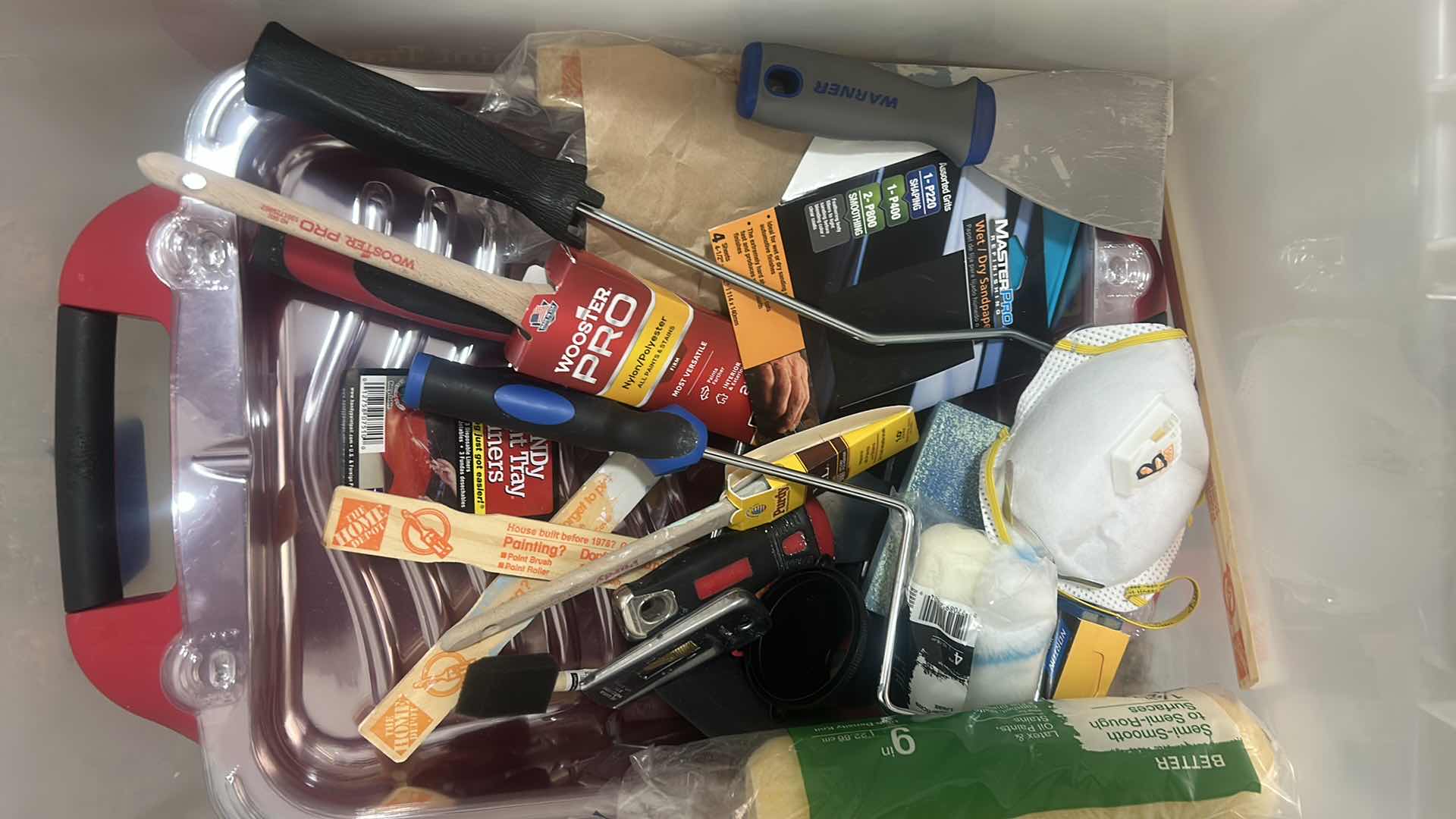 Photo 1 of 2 TOTES OF PAINTING SUPPLIES