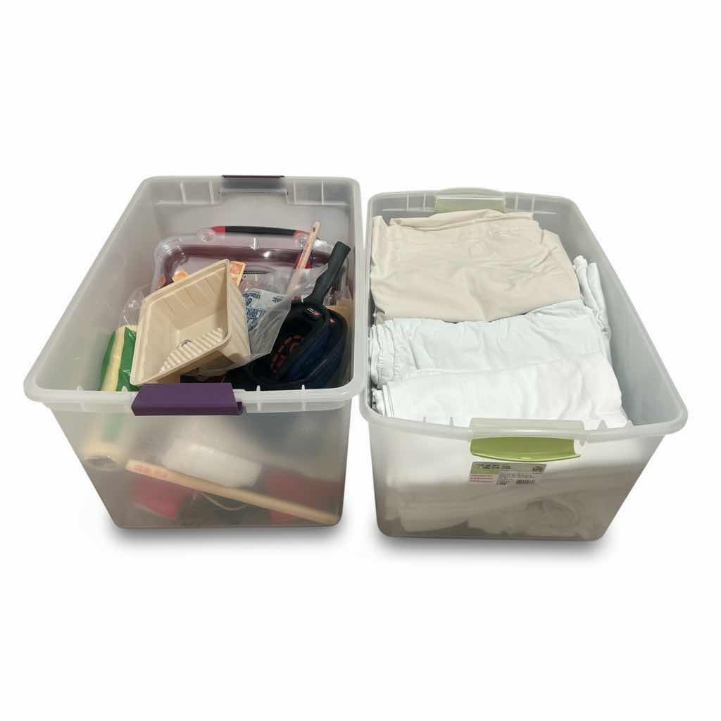 Photo 1 of 2 TOTES OF PAINTING SUPPLIES