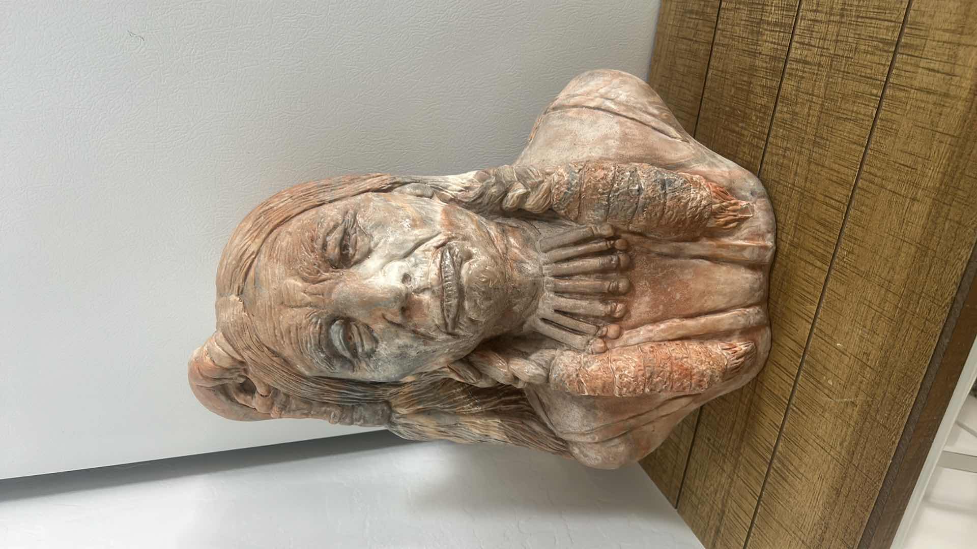 Photo 1 of VERY HEAVY COMPOSITE COMANCHE CHIEF INDIAN BUST H16SMA.5”