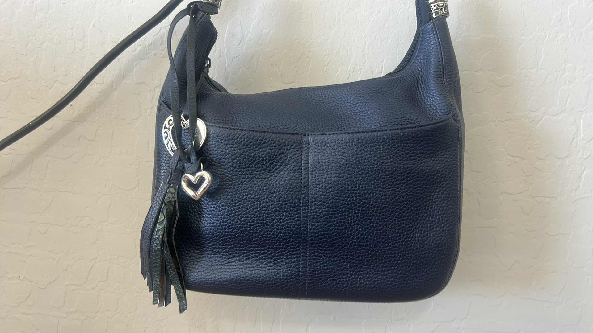 Photo 1 of BRIGHTON NAVY BLUE  ZIP TOP BARBADOS HANDBAG