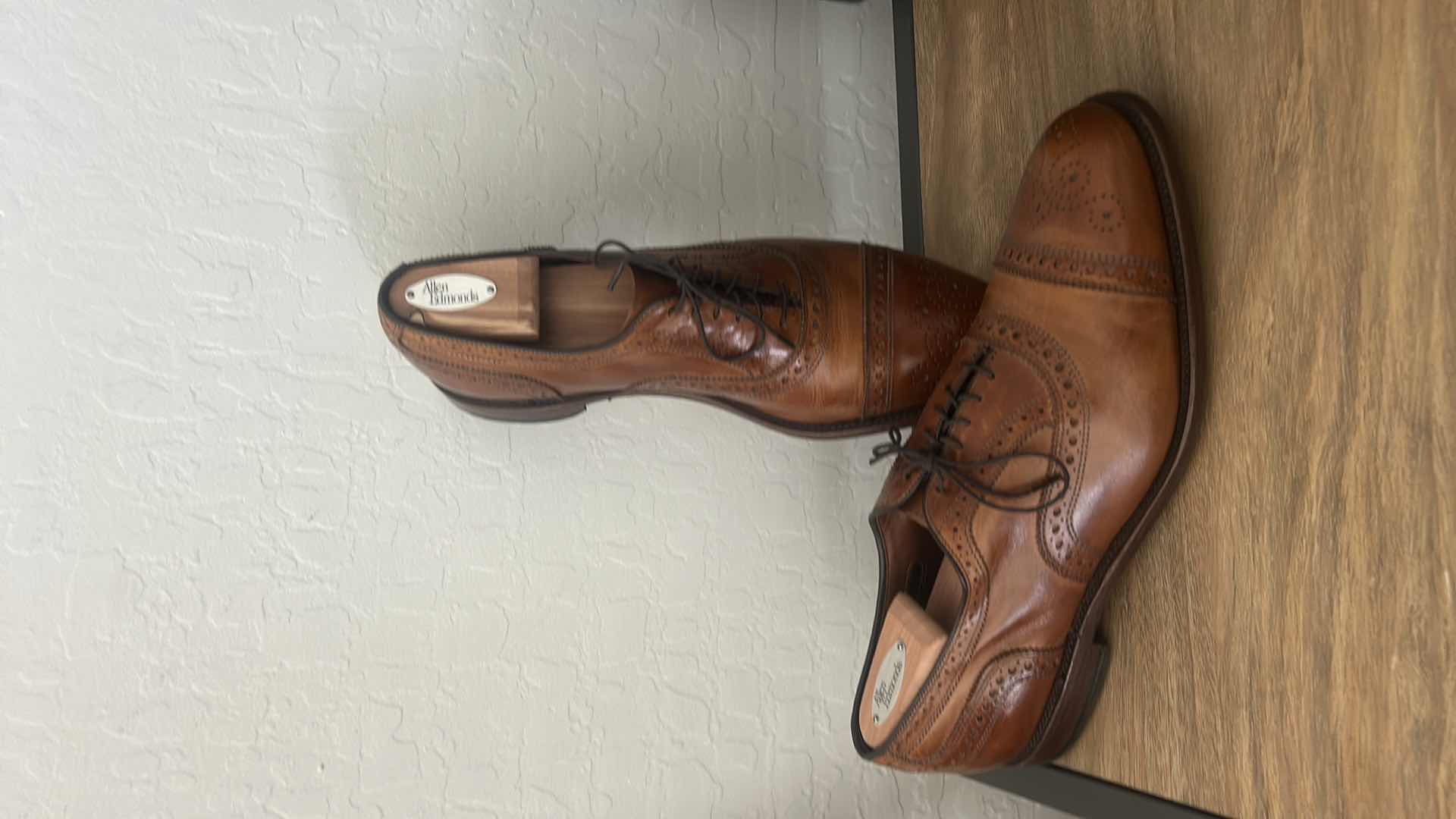 Photo 1 of MENS ALLEN EDMONDS STRAND WALNUT  LEATHER SHOES SIZE 11 D