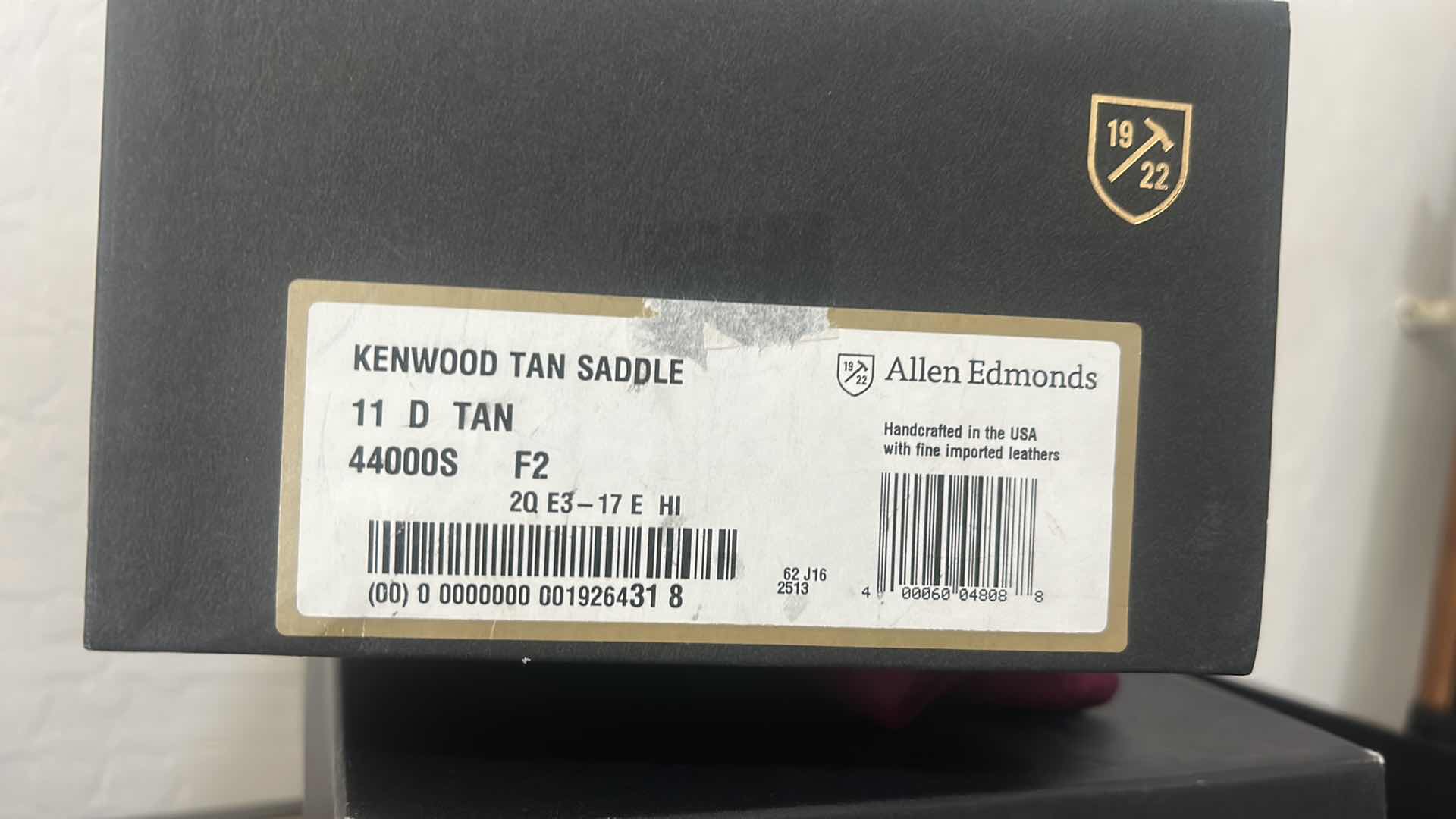 Photo 1 of MENS ALLEN EDMONDS KENWOOD TAN SADDLE LEATHER SHOES SIZE 11 D