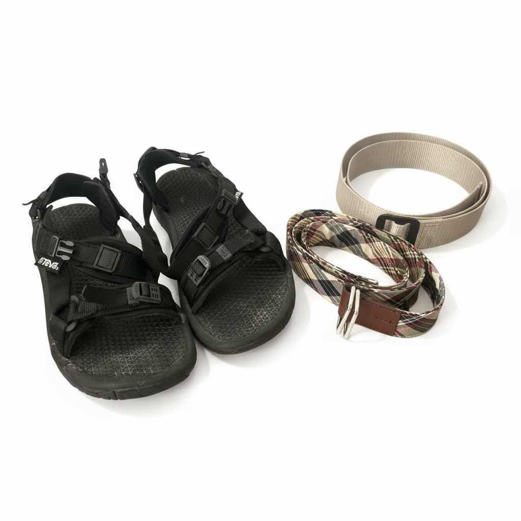Photo 1 of TEVA RIVER SAND MENS SANDALS SIZE 11 AND 2 BELTS SIZE L