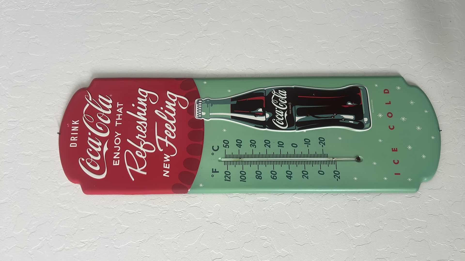 Photo 1 of TIN COCA COLA THERMOMETER 8 1/2” x H27”