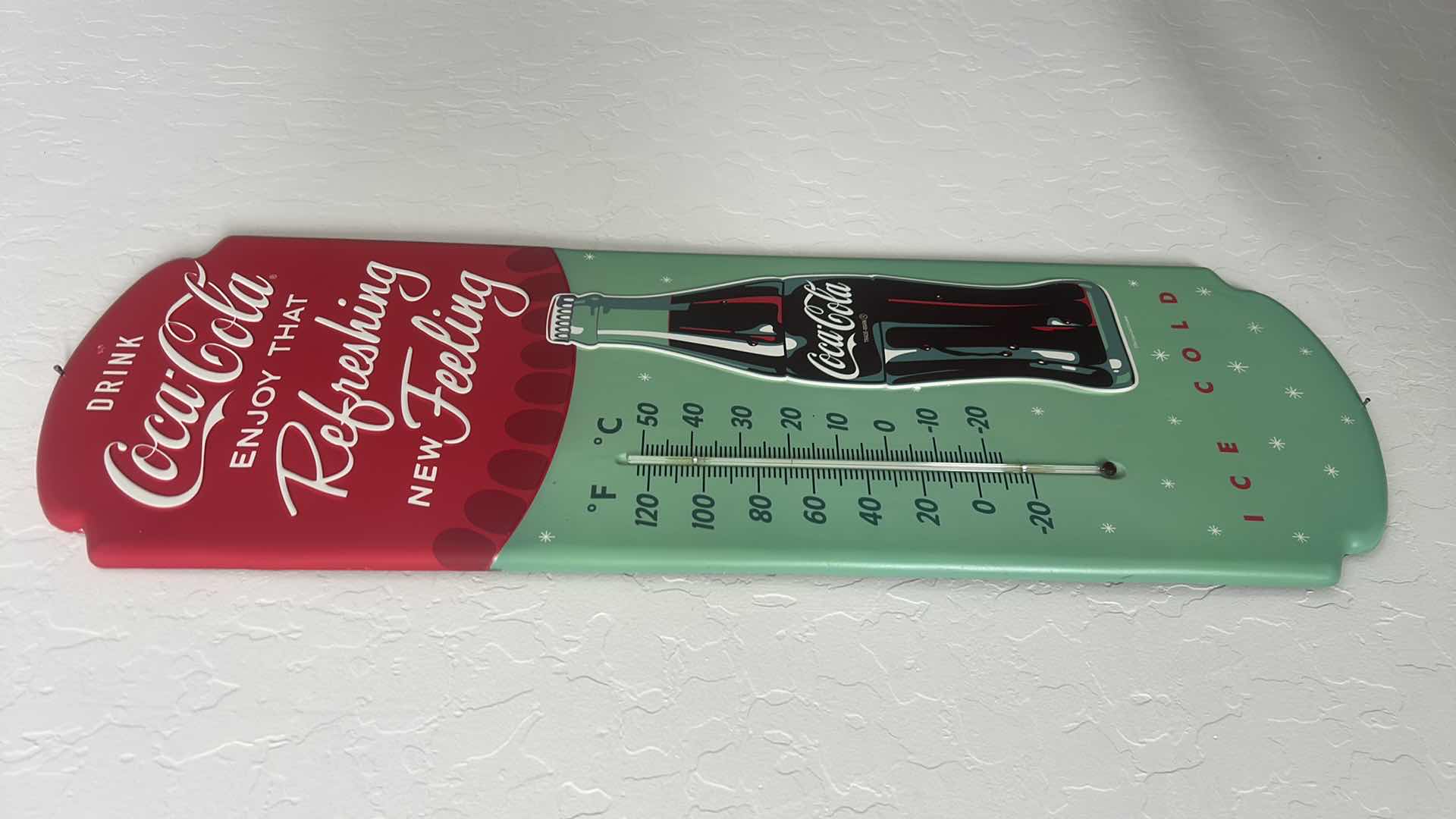 Photo 1 of TIN COCA COLA THERMOMETER 8 1/2” x H27”