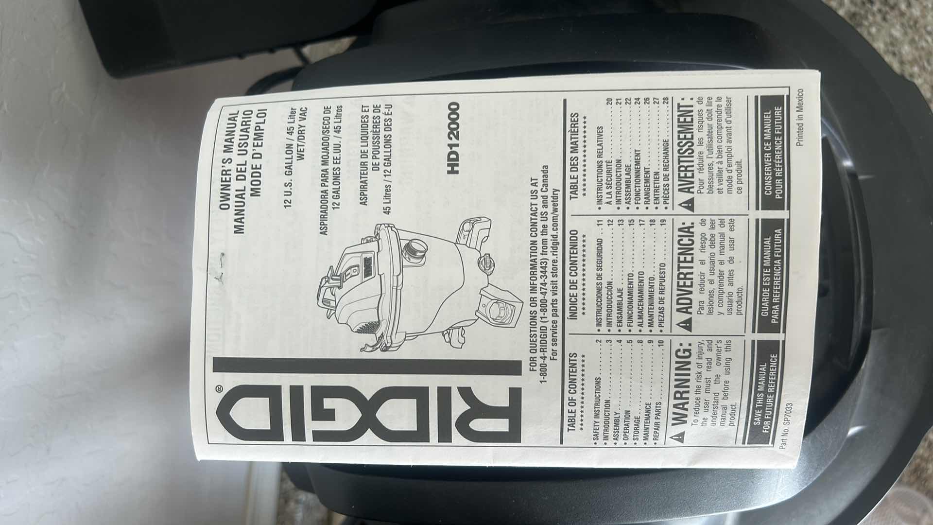 Photo 1 of RIGID WET DRY VAC