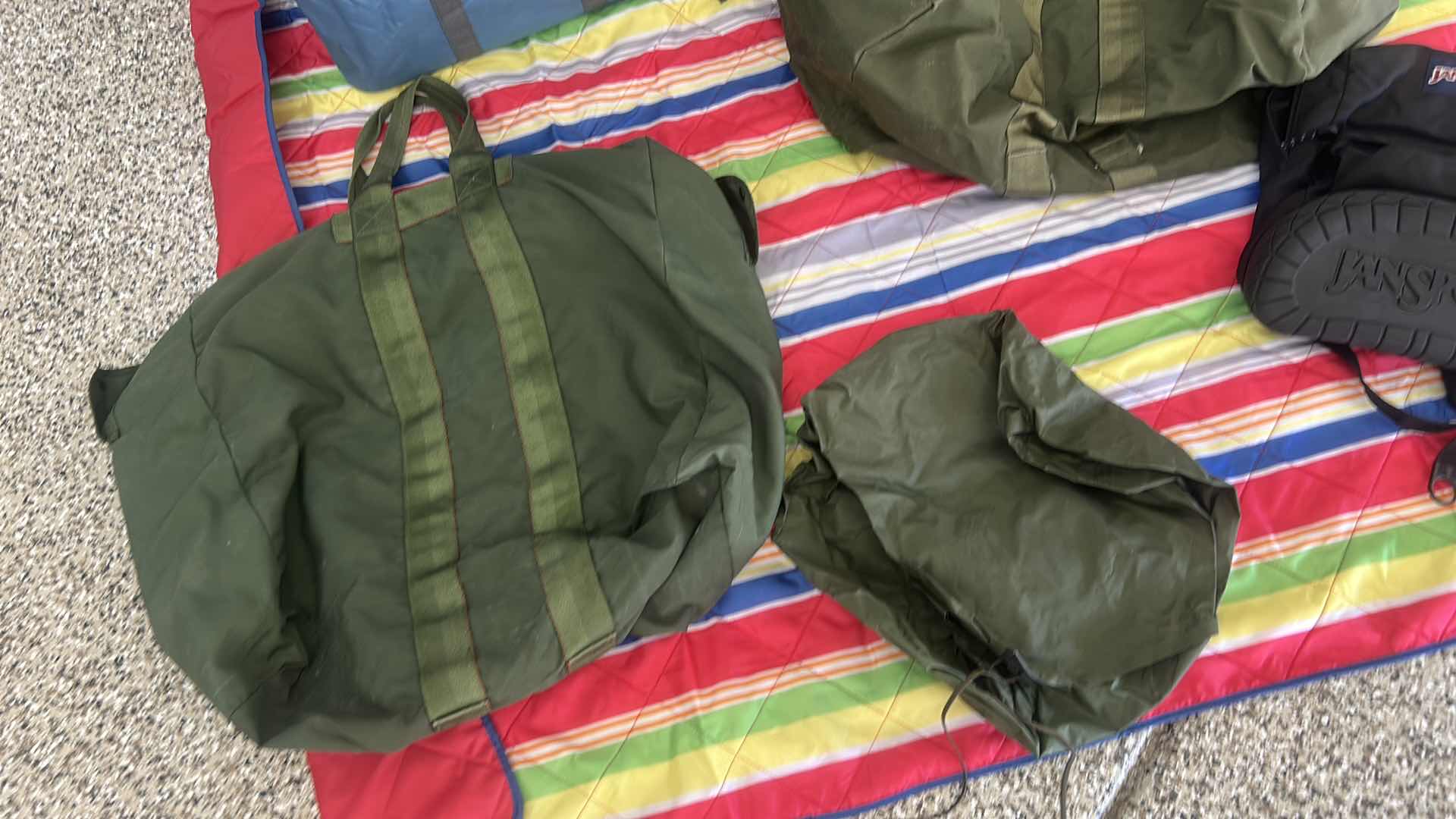 Photo 1 of BAG ASSORTMENT & PICNIC BLANKET