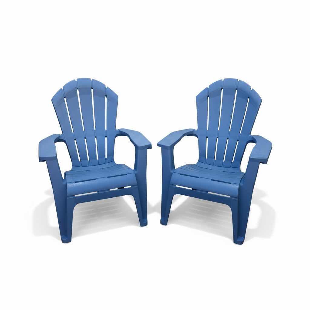 Photo 1 of 2 RESIN OUTDOOR FAUX WOOD ADIRONDACK CHAIRS