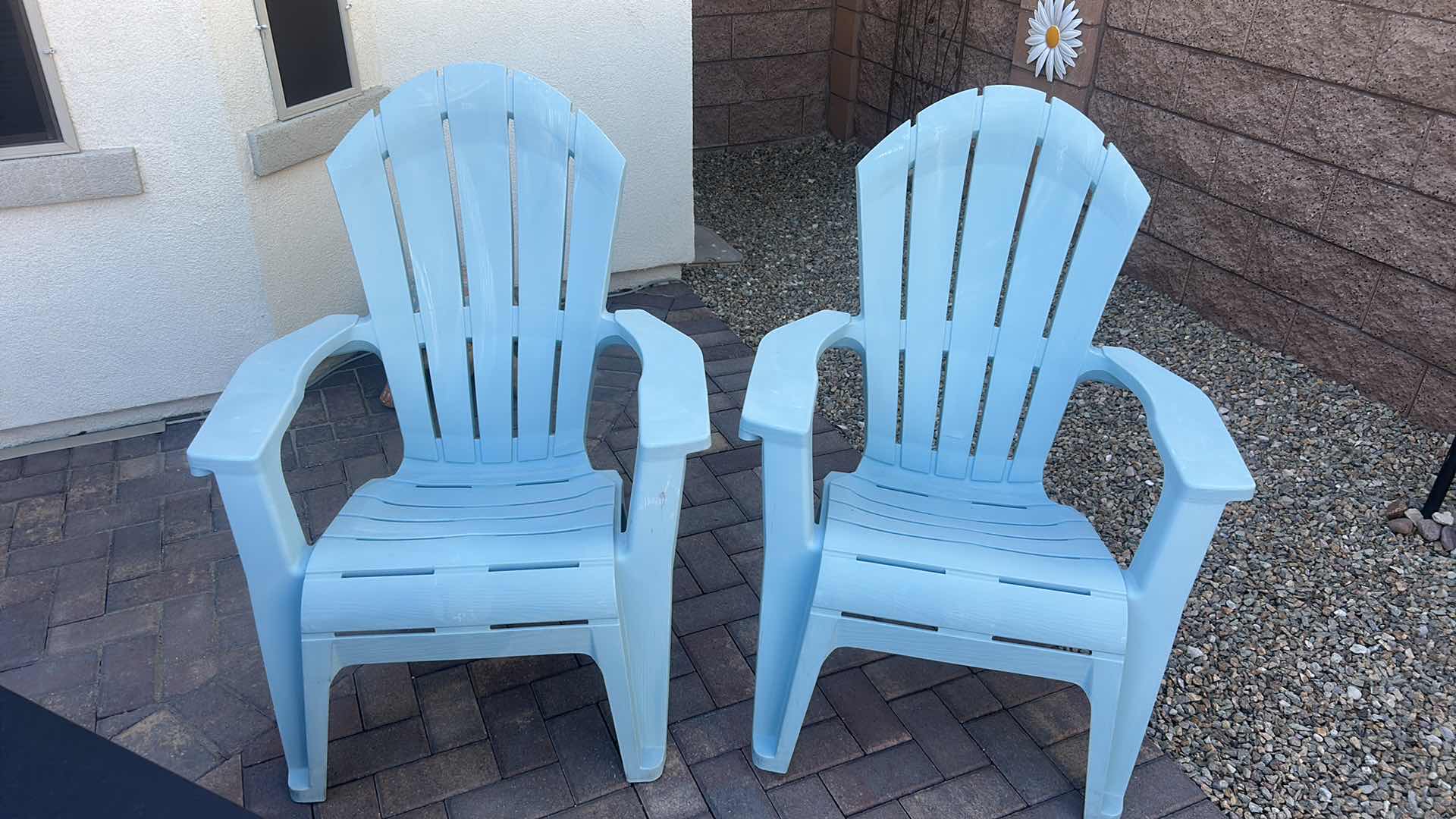Photo 1 of 2 RESIN OUTDOOR FAUX WOOD ADIRONDACK CHAIRS